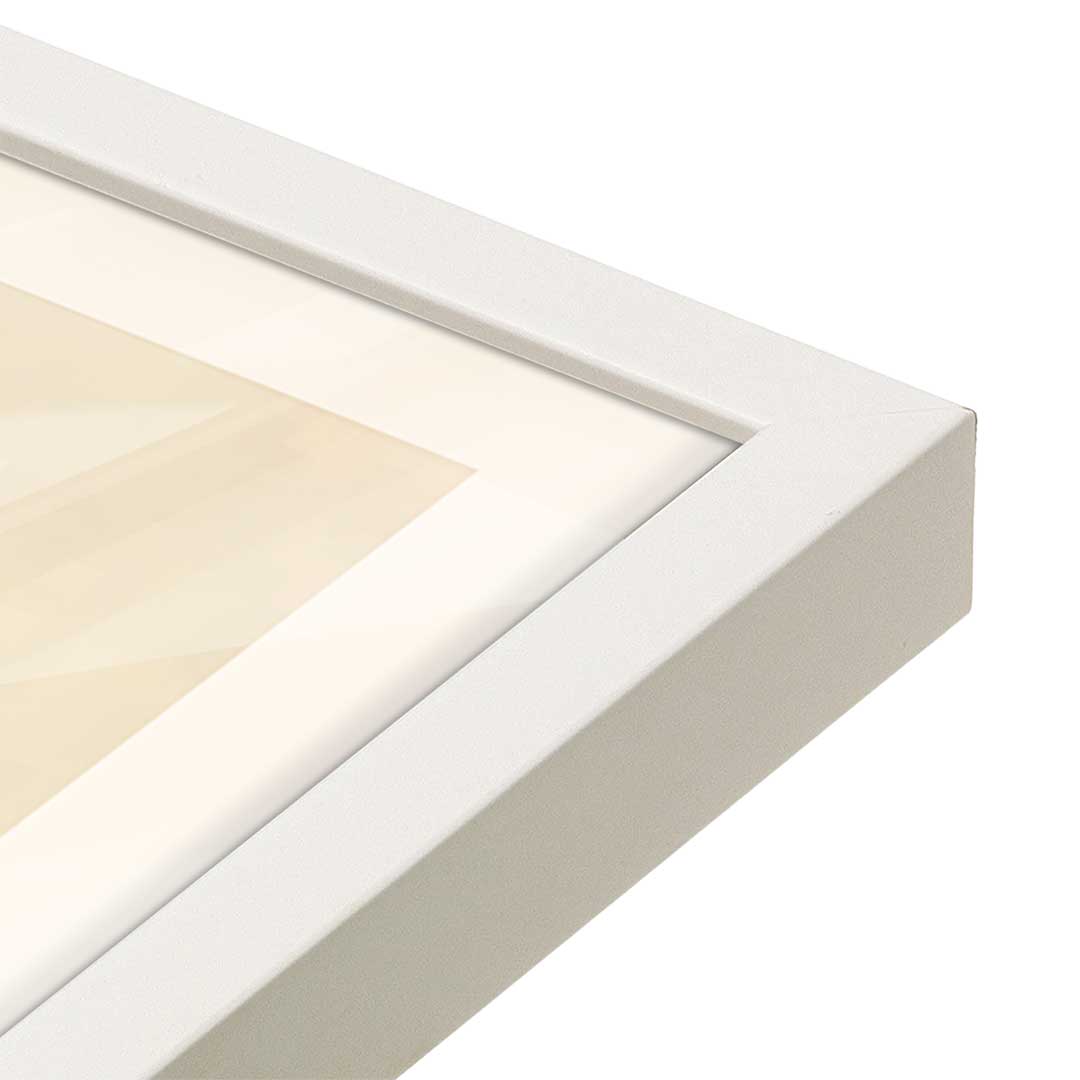 [Color:Opaque White], Picture of art in a Opaque White frame at an angle