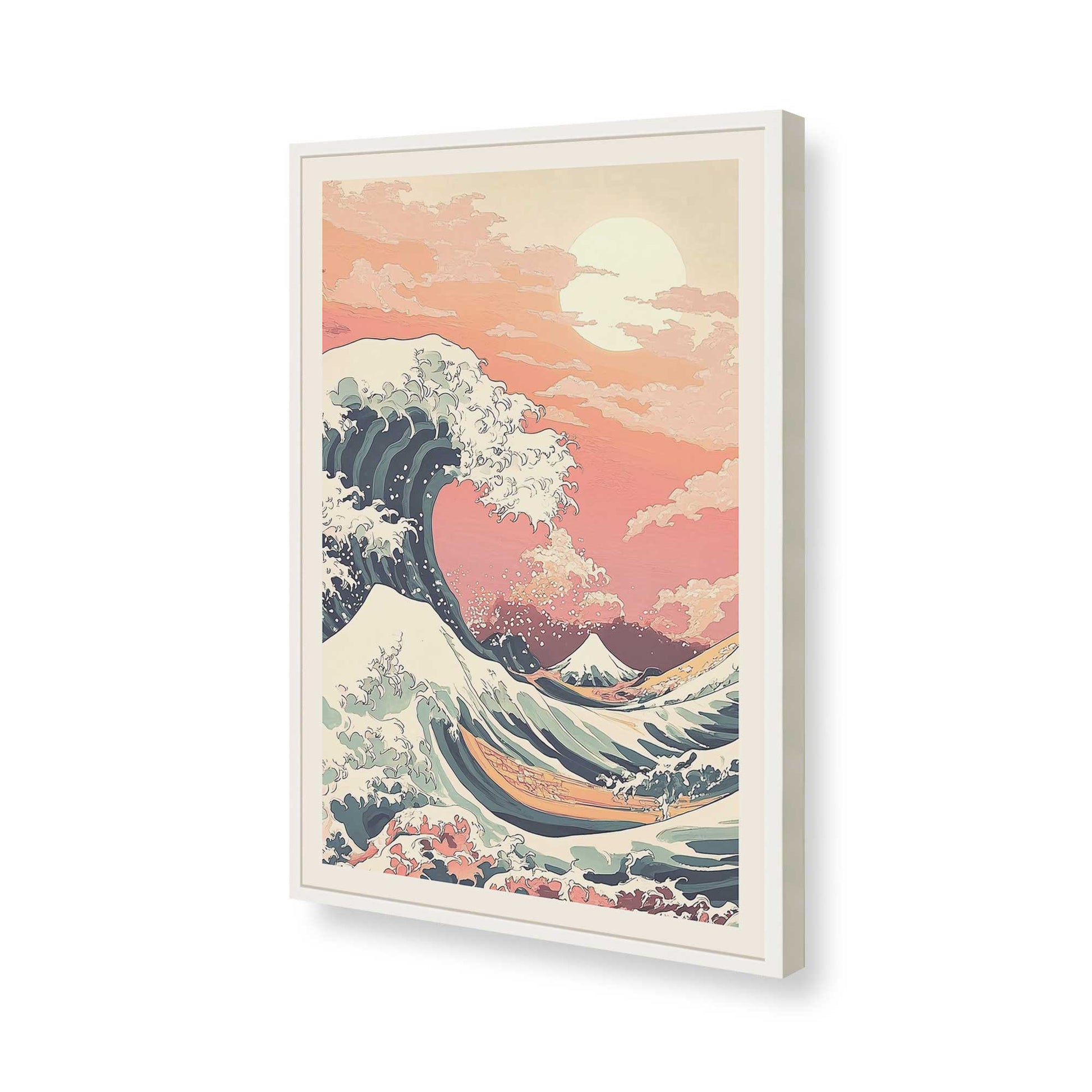 [Color:Opaque White], Picture of art in a Opaque White frame of the corner