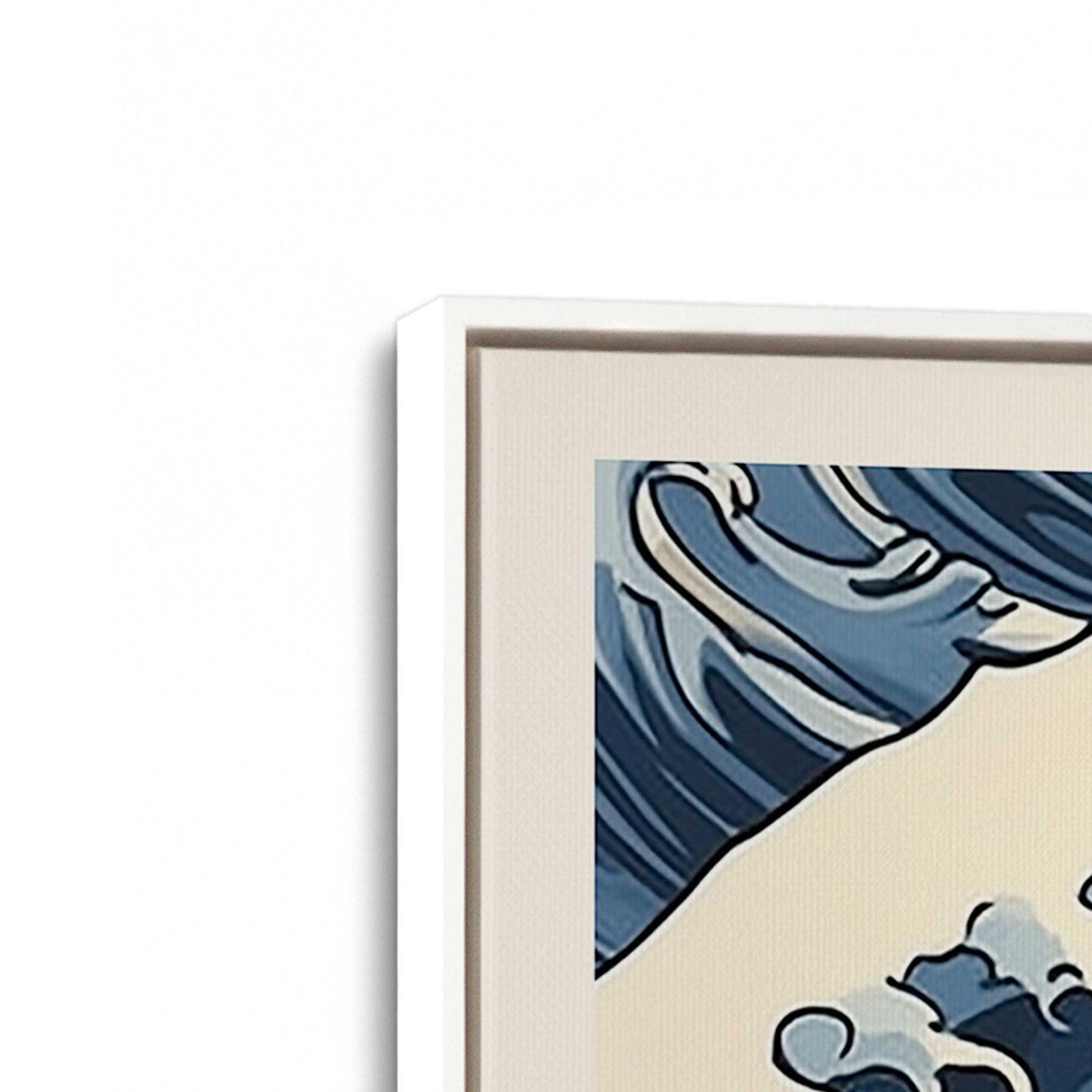 [Color:Opaque White], Picture of art in a White frame at an angle