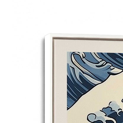[Color:Opaque White], Picture of art in a White frame at an angle