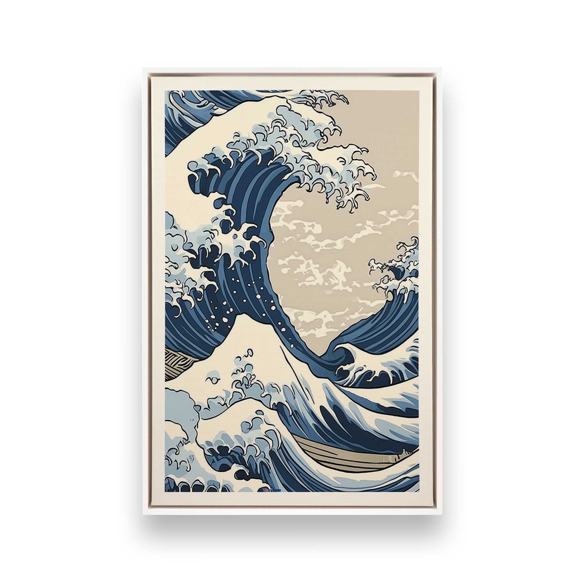 [Color:Opaque White], Picture of art in a White frame