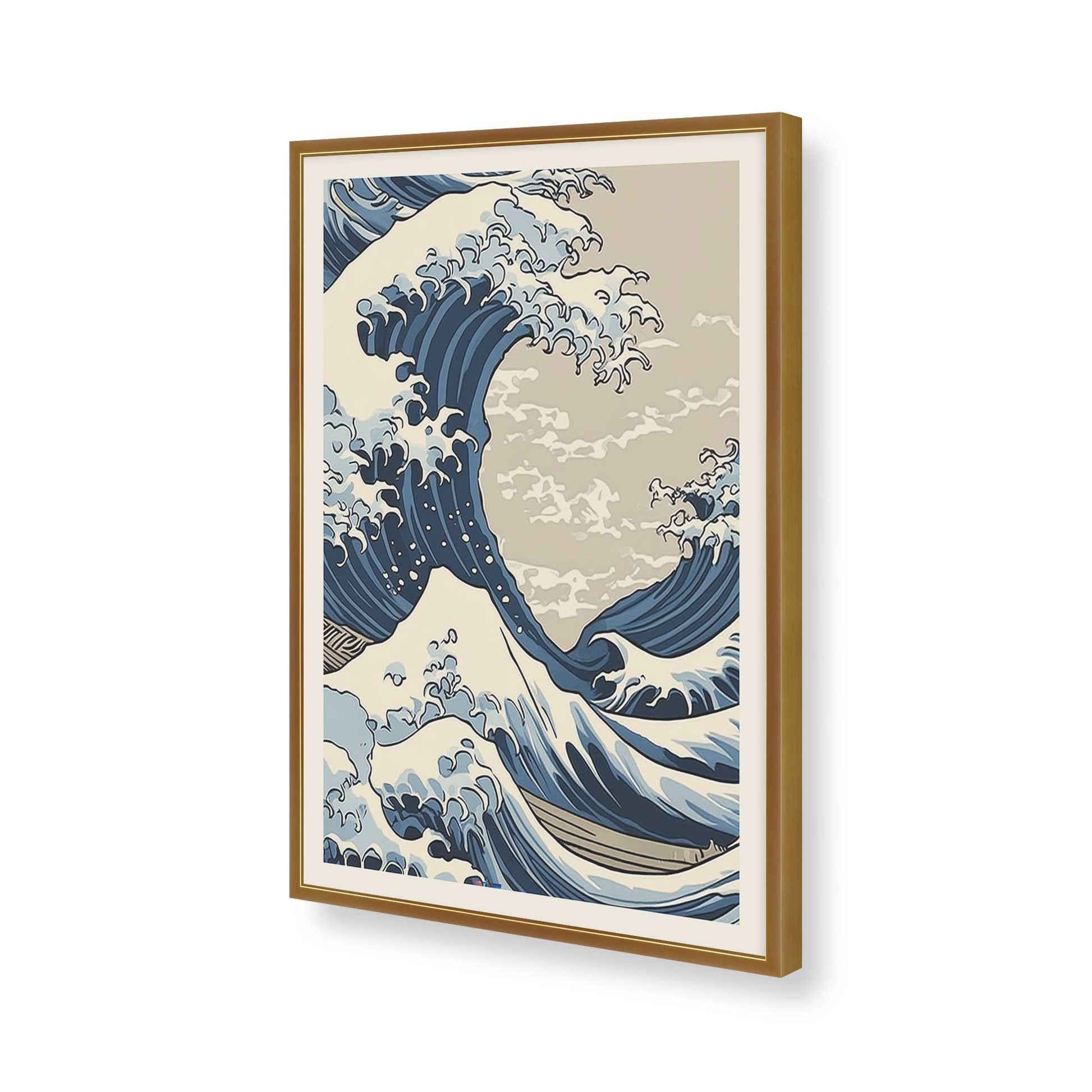 [Color:Polished Gold], Picture of art in a Polished Gold frame of the corner