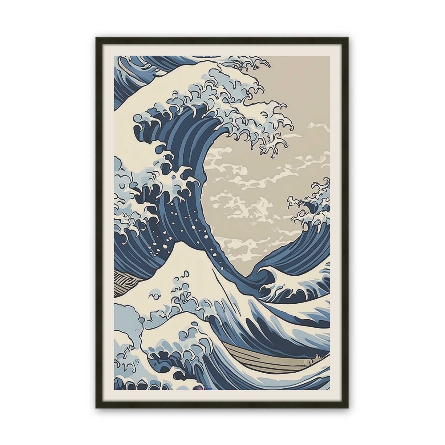 [Color:Satin Black], Picture of art in a Satin Black frame