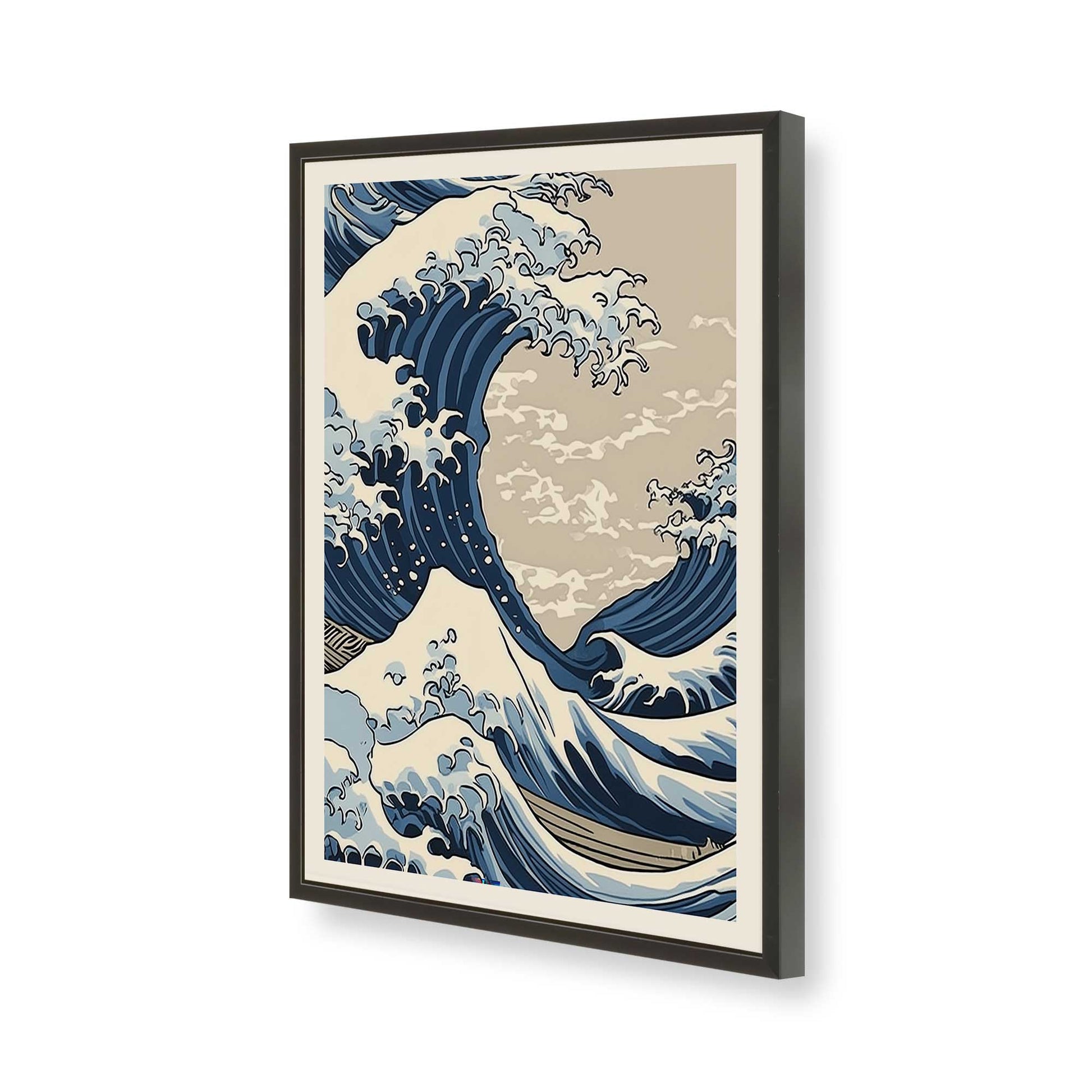 [Color:Satin Black], Picture of art in a Satin Black frame of the corner