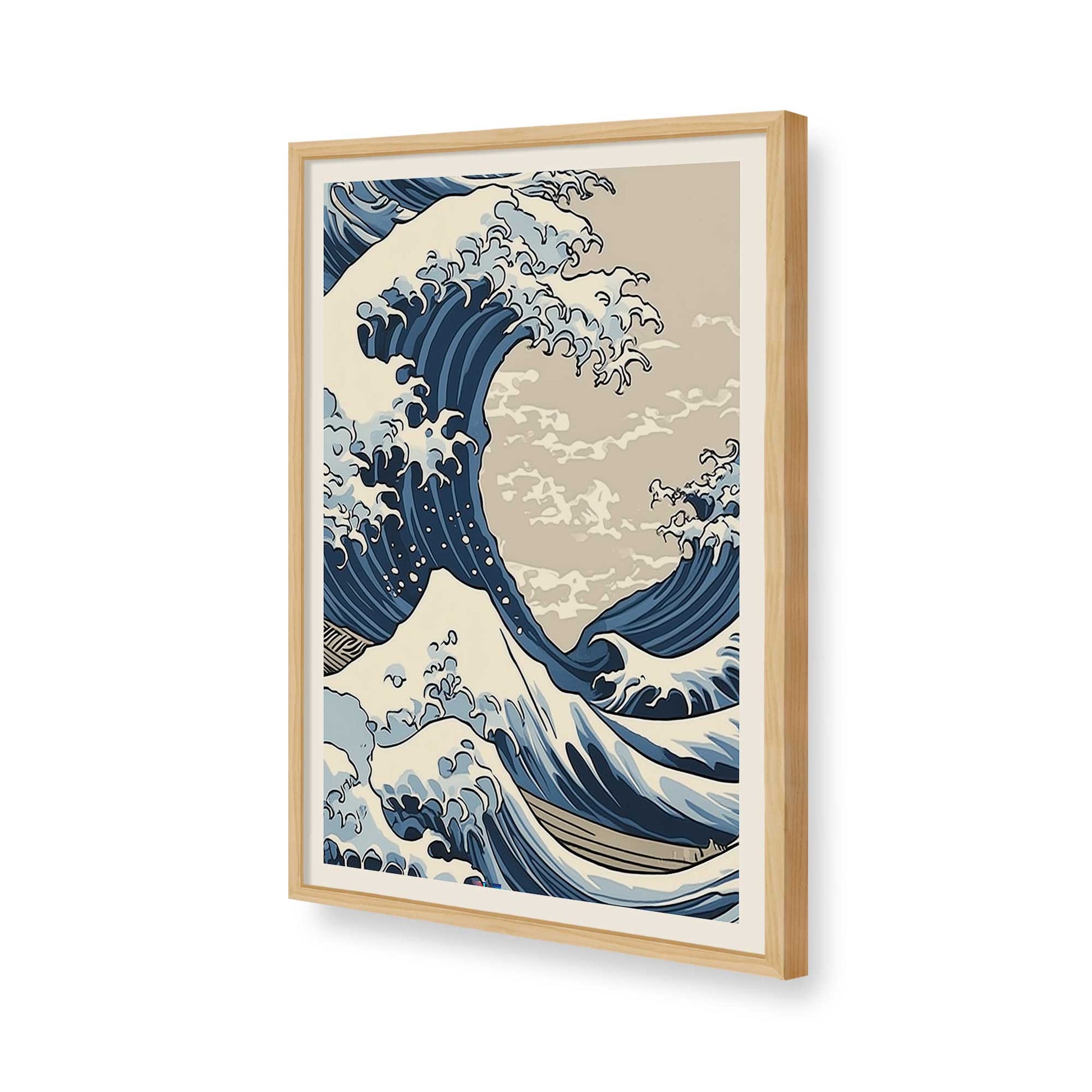 [Color:American Maple], Picture of art in a American Maple frame of the corner