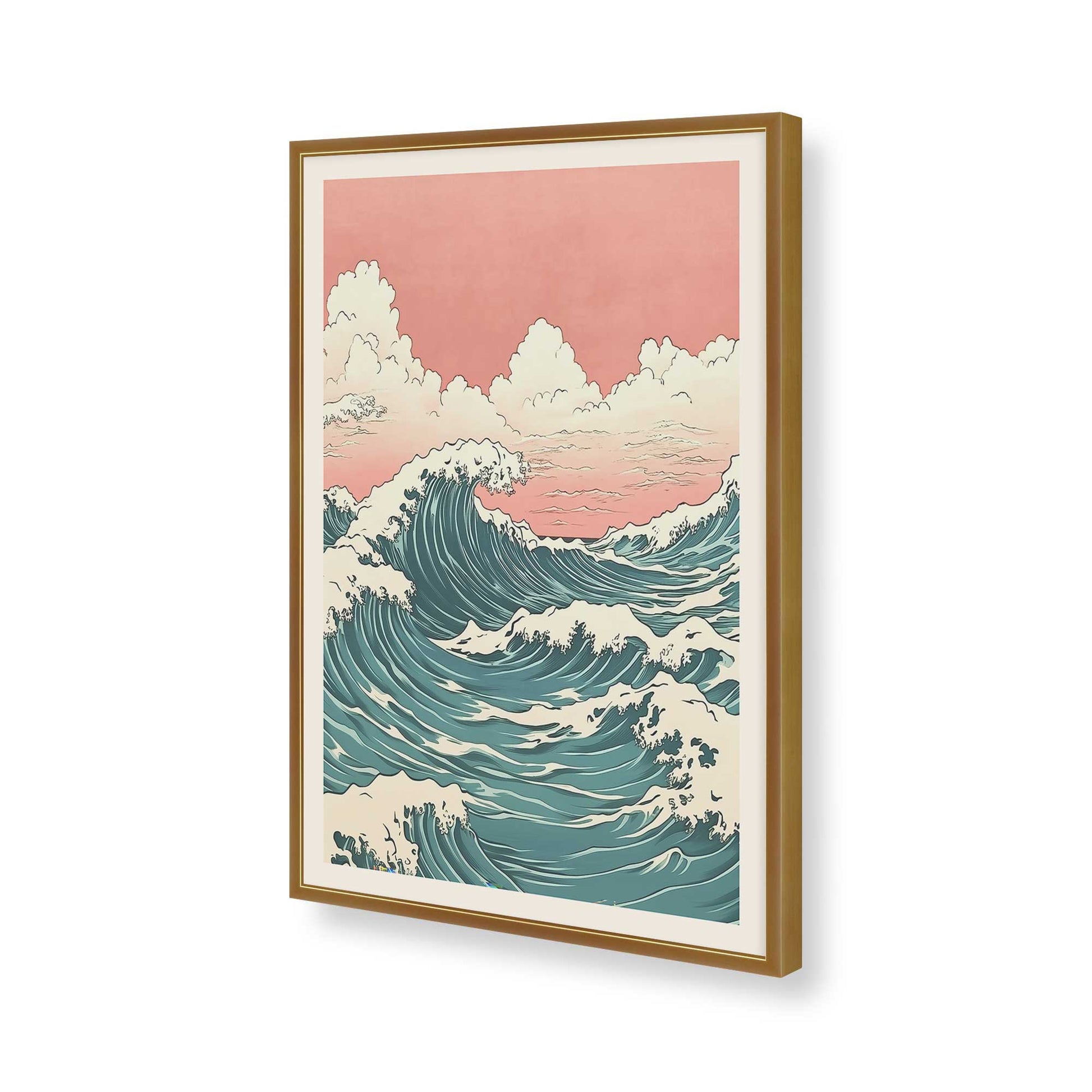 [Color:Polished Gold], Picture of art in a Polished Gold frame of the corner