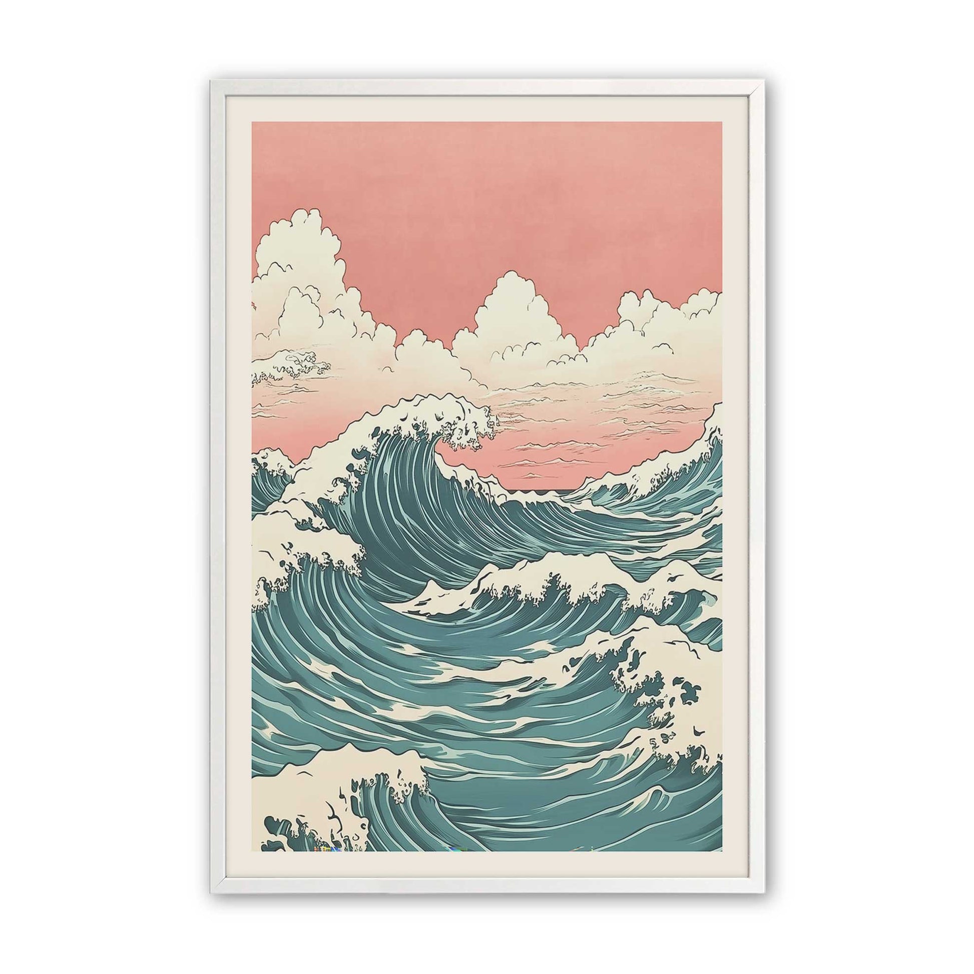[Color:Opaque White], Picture of art in a Opaque White frame