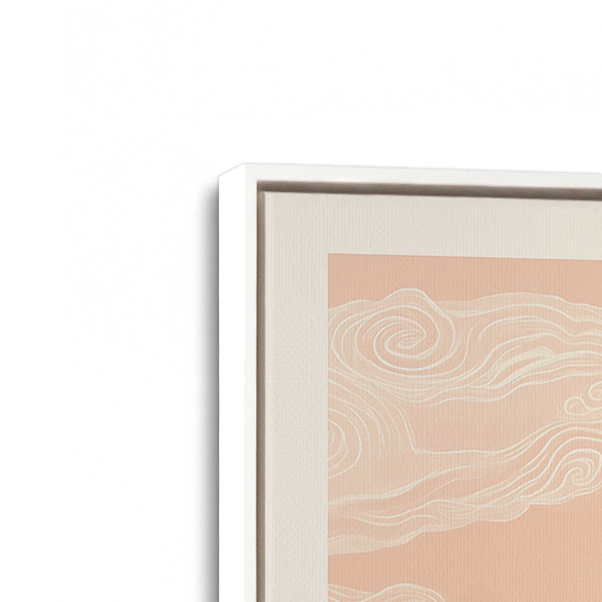 [Color:Opaque White], Picture of art in a White frame at an angle