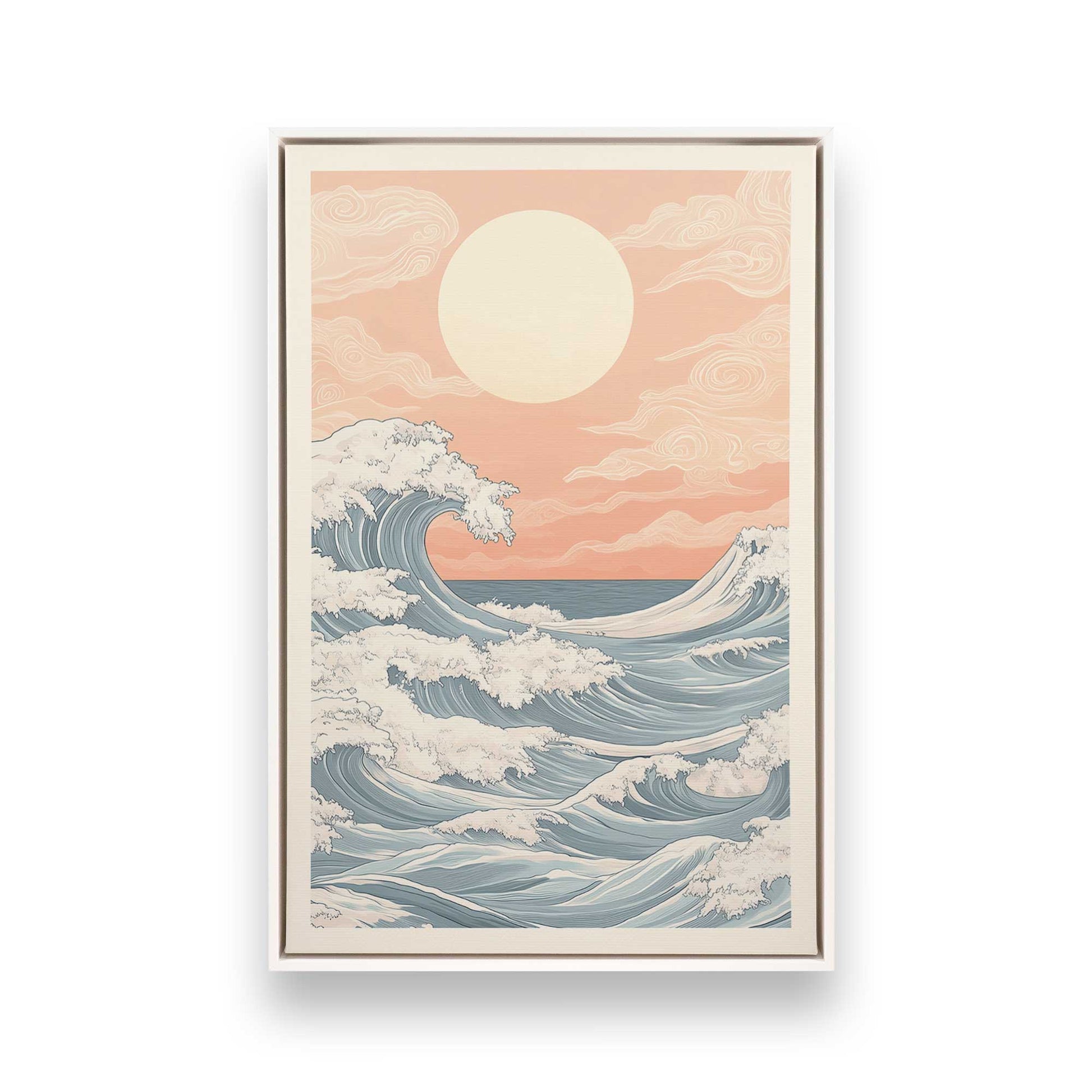 [Color:Opaque White], Picture of art in a White frame