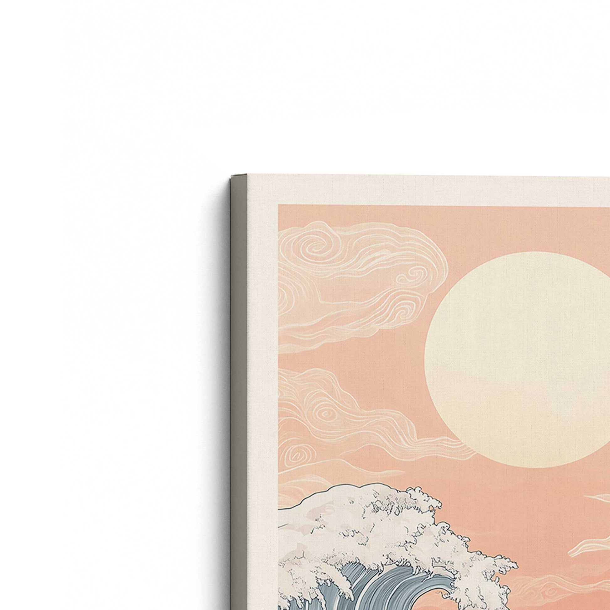 [Color:Stretched Canvas], Picture of the corner of the art