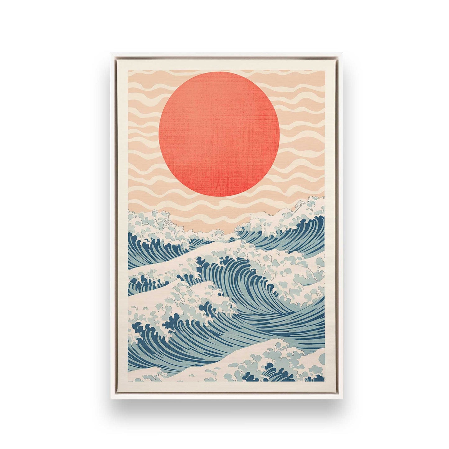 [Color:Opaque White], Picture of art in a White frame