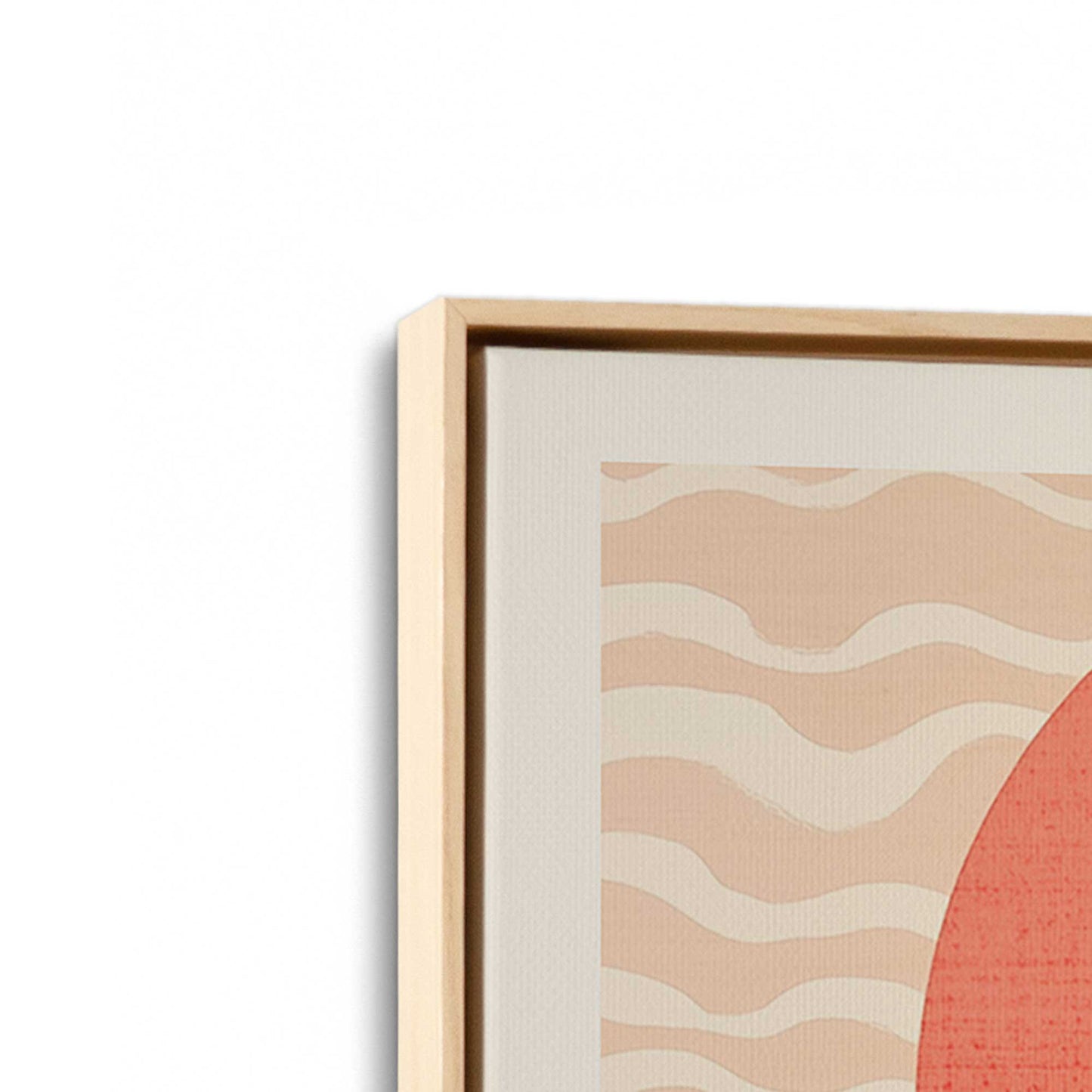 [Color:American Maple], Picture of art in a American Maple frame at an angle