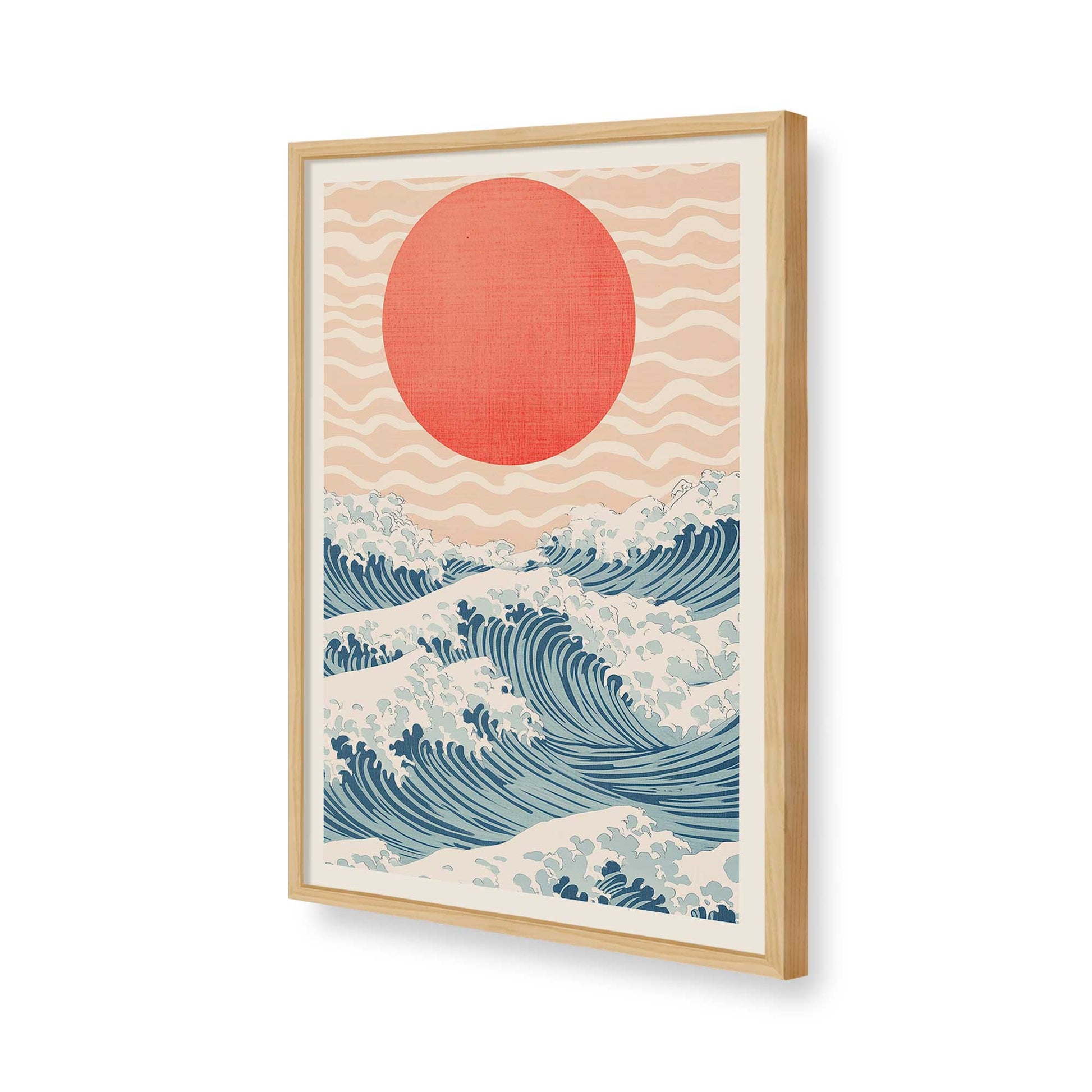 [Color:American Maple], Picture of art in a American Maple frame of the corner