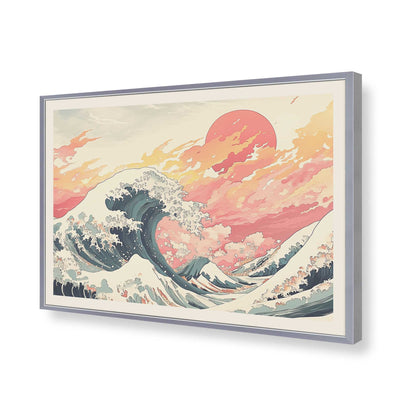 [Color:Polished Chrome], Picture of art in a Polished Chrome frame of the corner