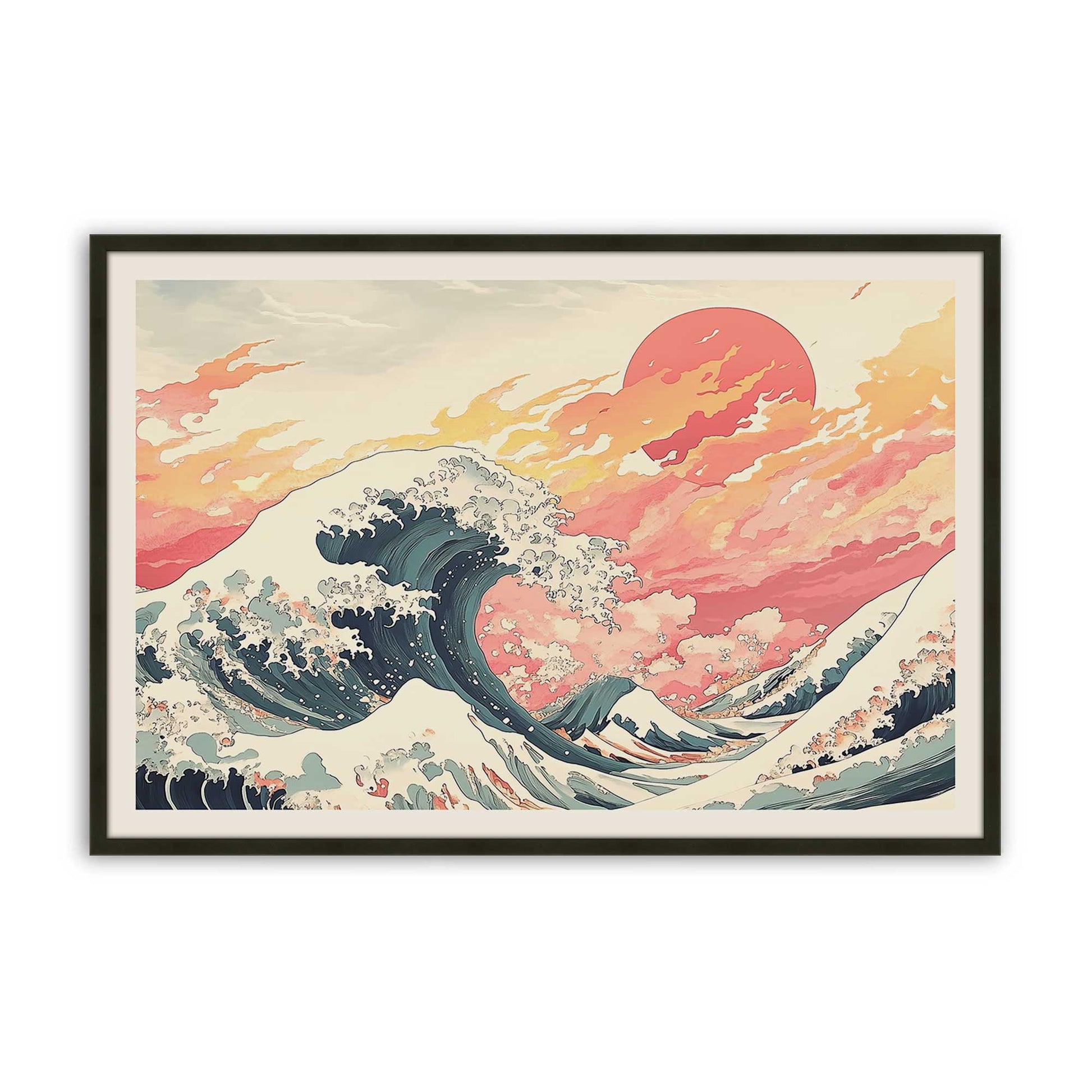 [Color:Satin Black], Picture of art in a Satin Black frame