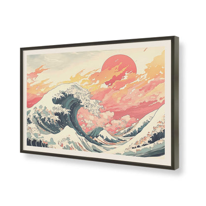 [Color:Satin Black], Picture of art in a Satin Black frame of the corner