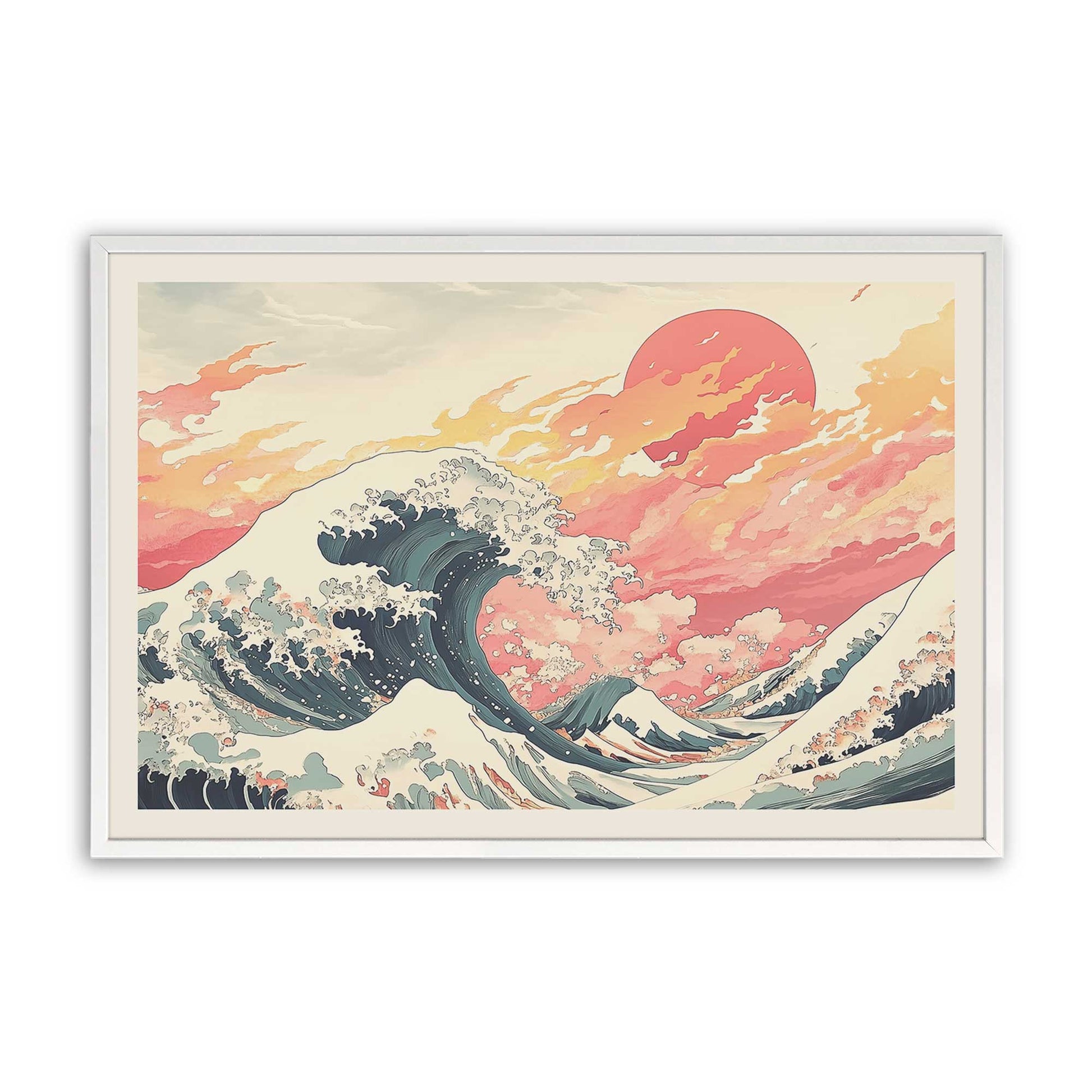 [Color:Opaque White], Picture of art in a Opaque White frame