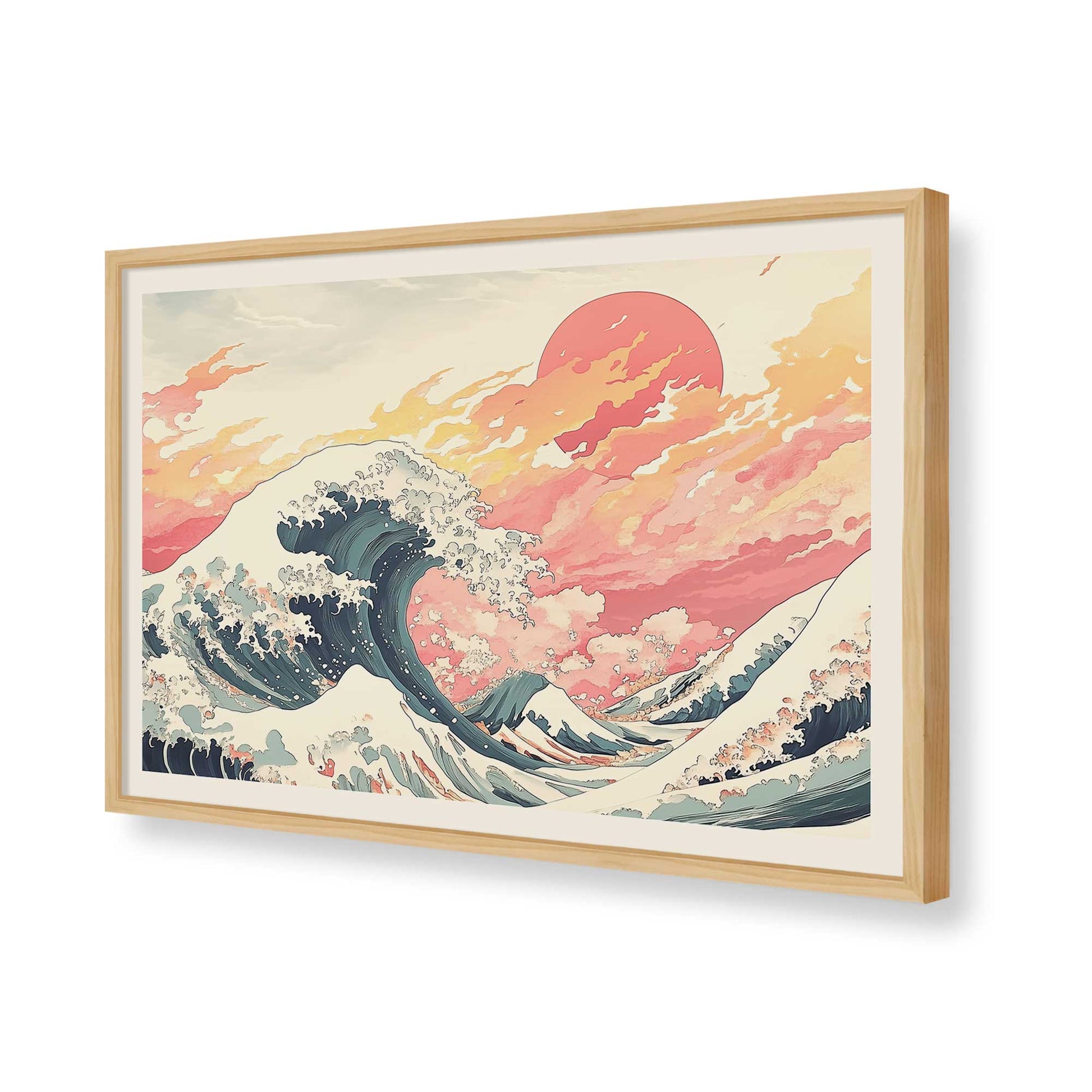 [Color:Raw Maple], Picture of art in a Raw Maple frame of the corner
