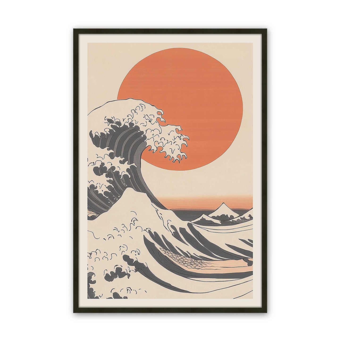 [Color:Satin Black], Picture of art in a Satin Black frame