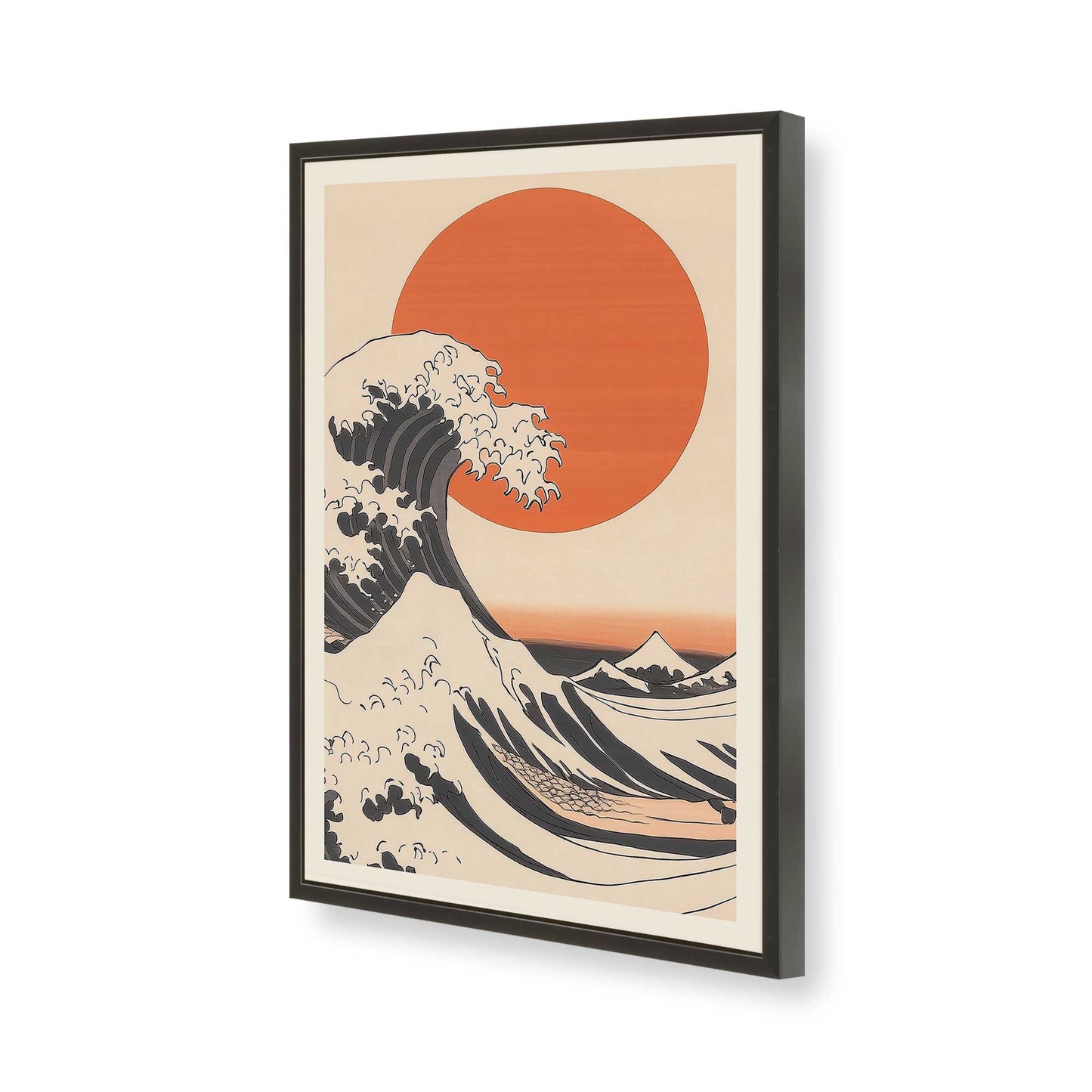 [Color:Satin Black], Picture of art in a Satin Black frame of the corner
