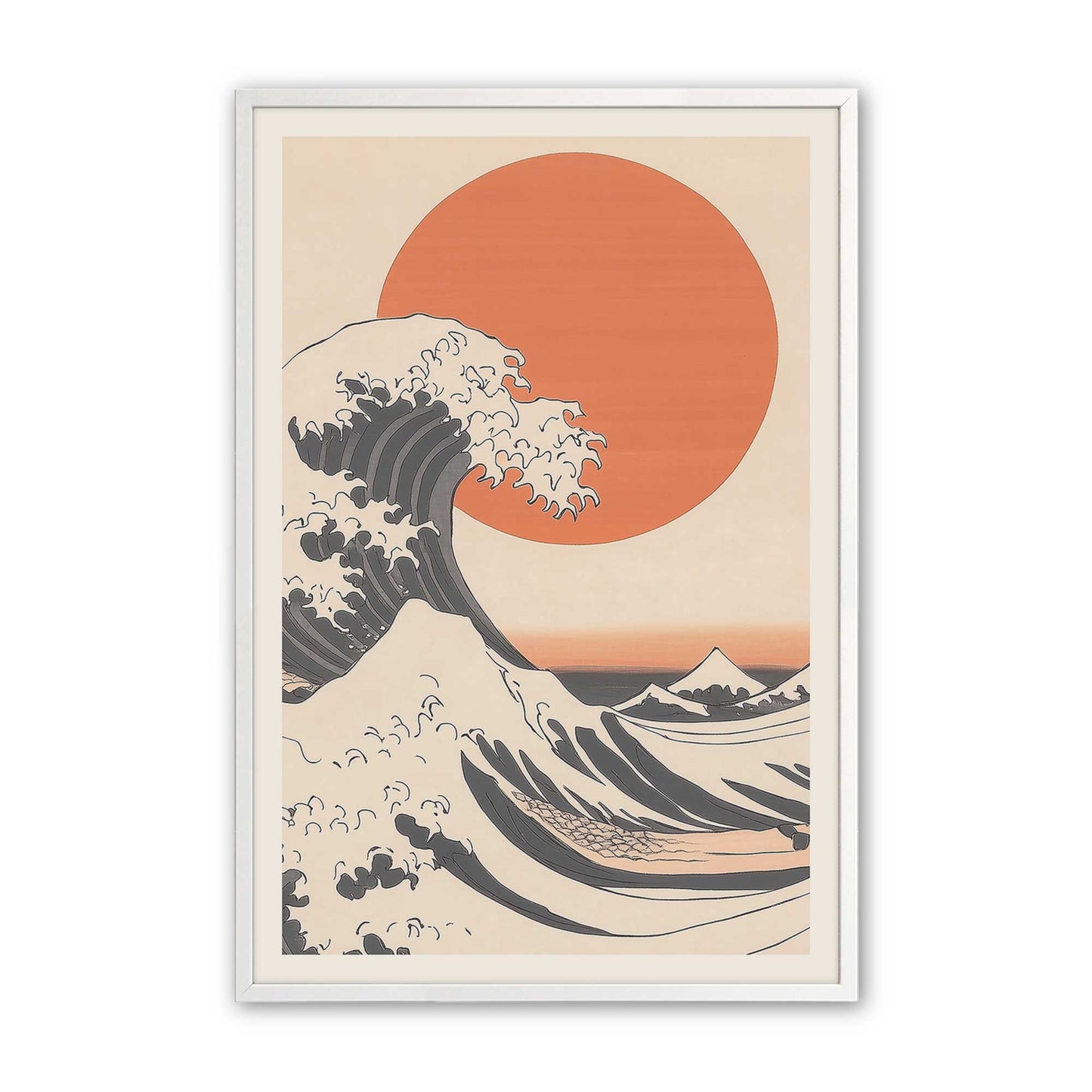 [Color:Opaque White], Picture of art in a Opaque White frame