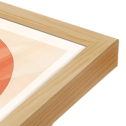 [Color:American Maple], Picture of art in a American Maple frame at an angle