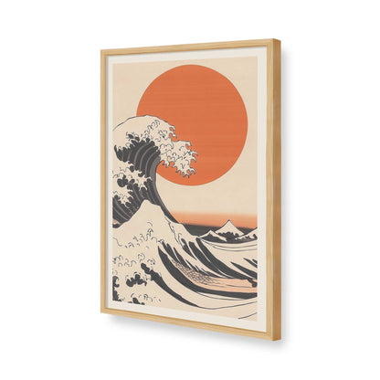 [Color:American Maple], Picture of art in a American Maple frame of the corner