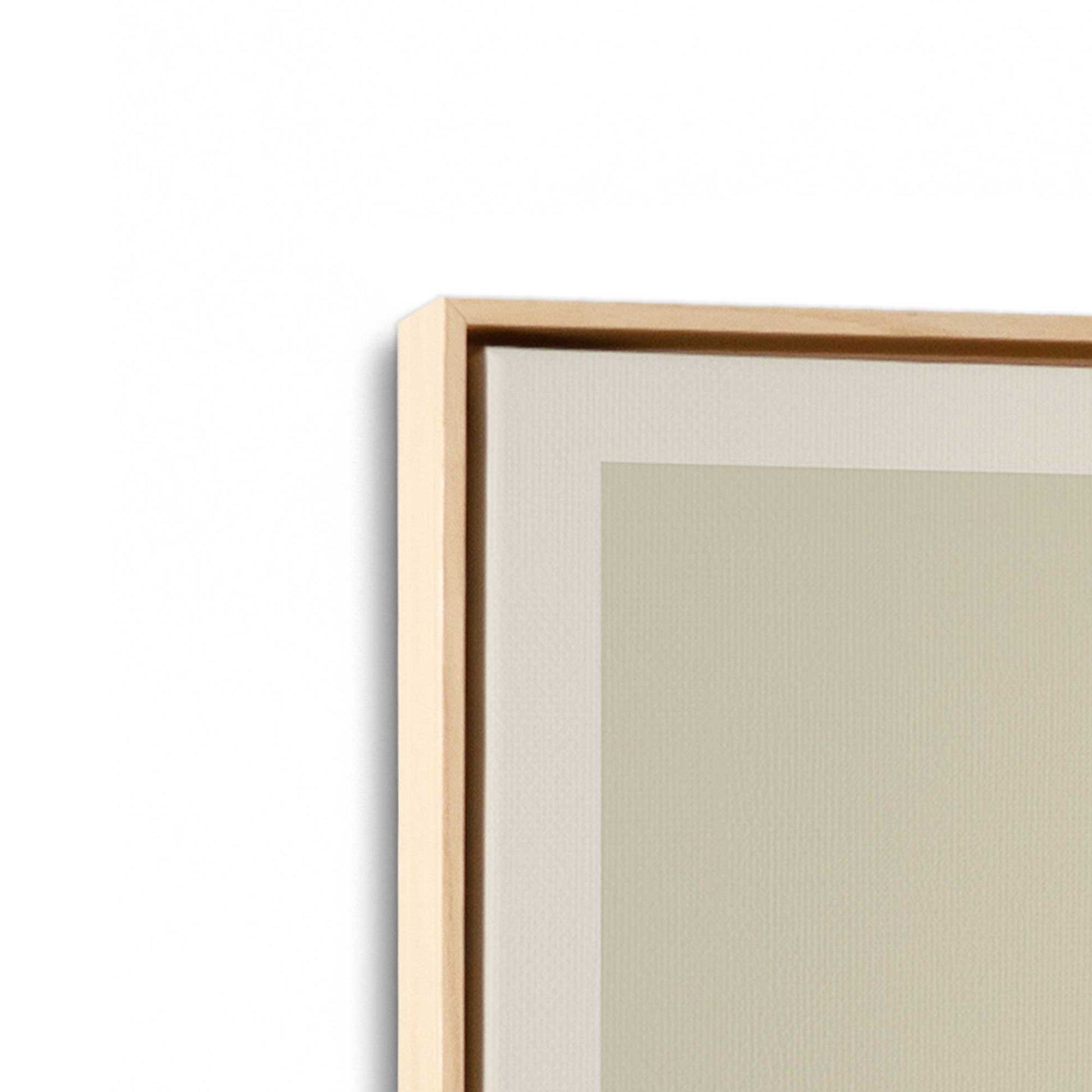[Color:American Maple], Picture of art in a American Maple frame at an angle