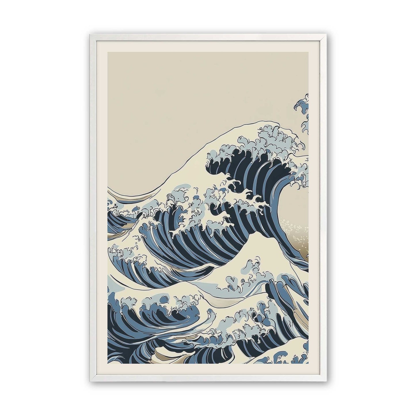 [Color:Opaque White], Picture of art in a Opaque White frame