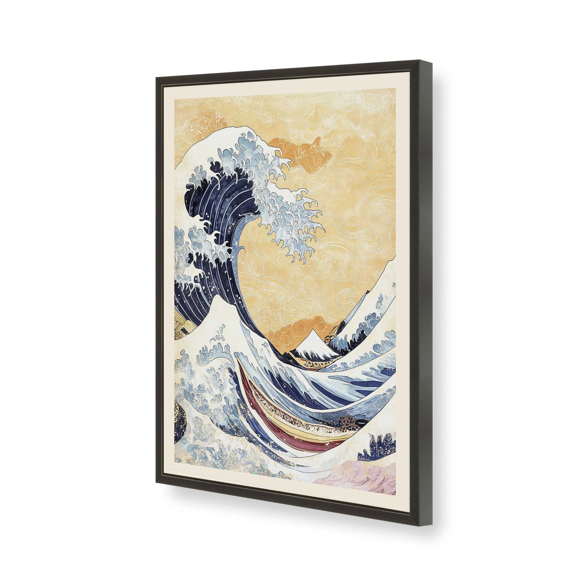 [Color:Satin Black], Picture of art in a Satin Black frame of the corner