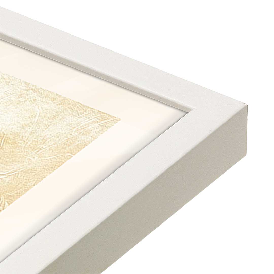 [Color:Opaque White], Picture of art in a Opaque White frame at an angle