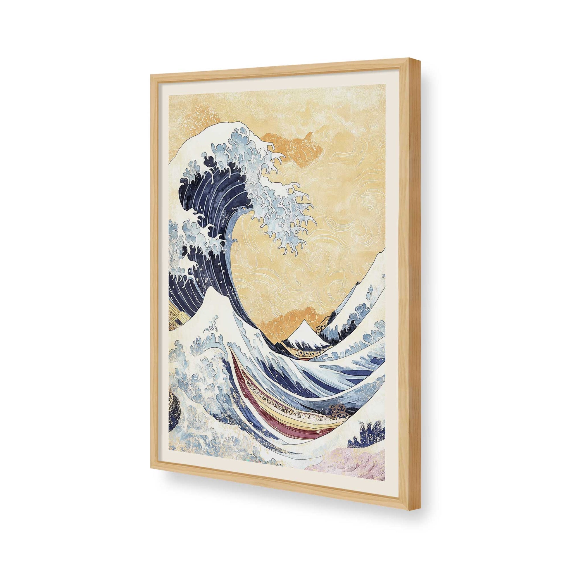 [Color:American Maple], Picture of art in a American Maple frame of the corner