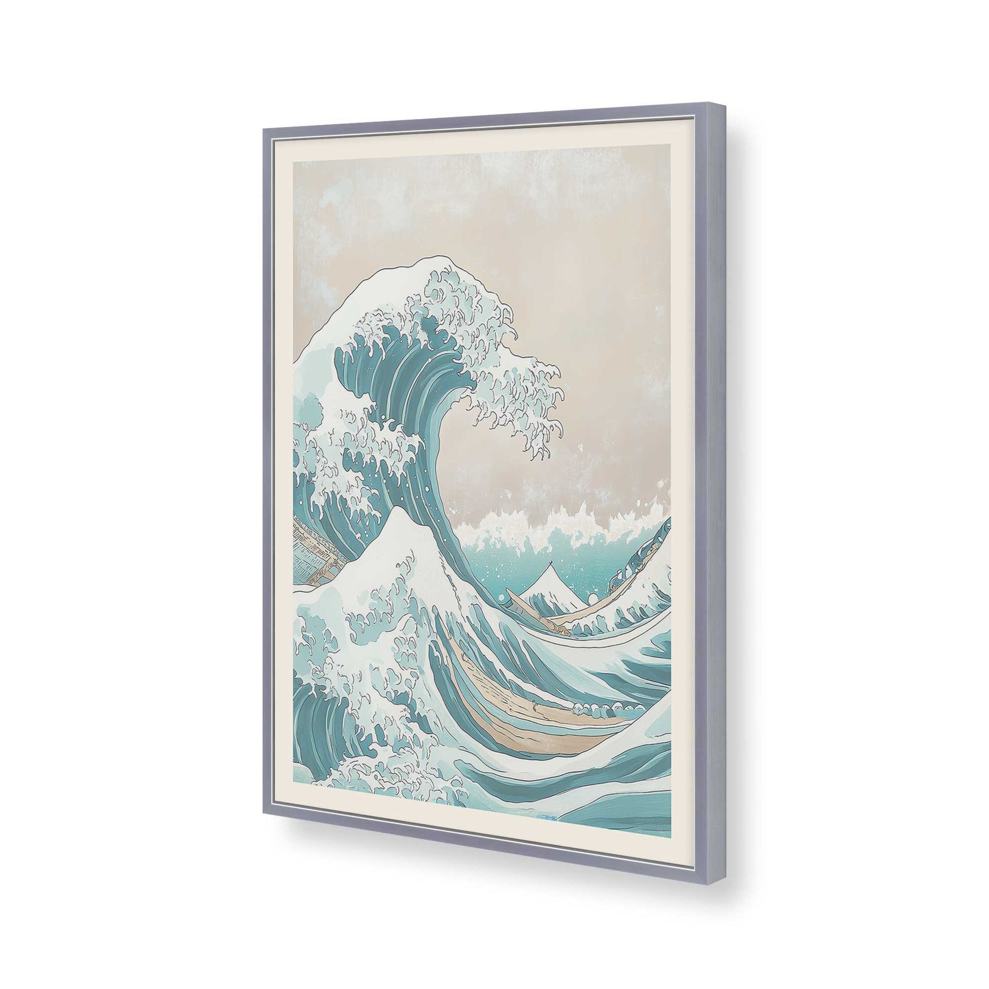 [Color:Polished Chrome], Picture of art in a Polished Chrome frame of the corner