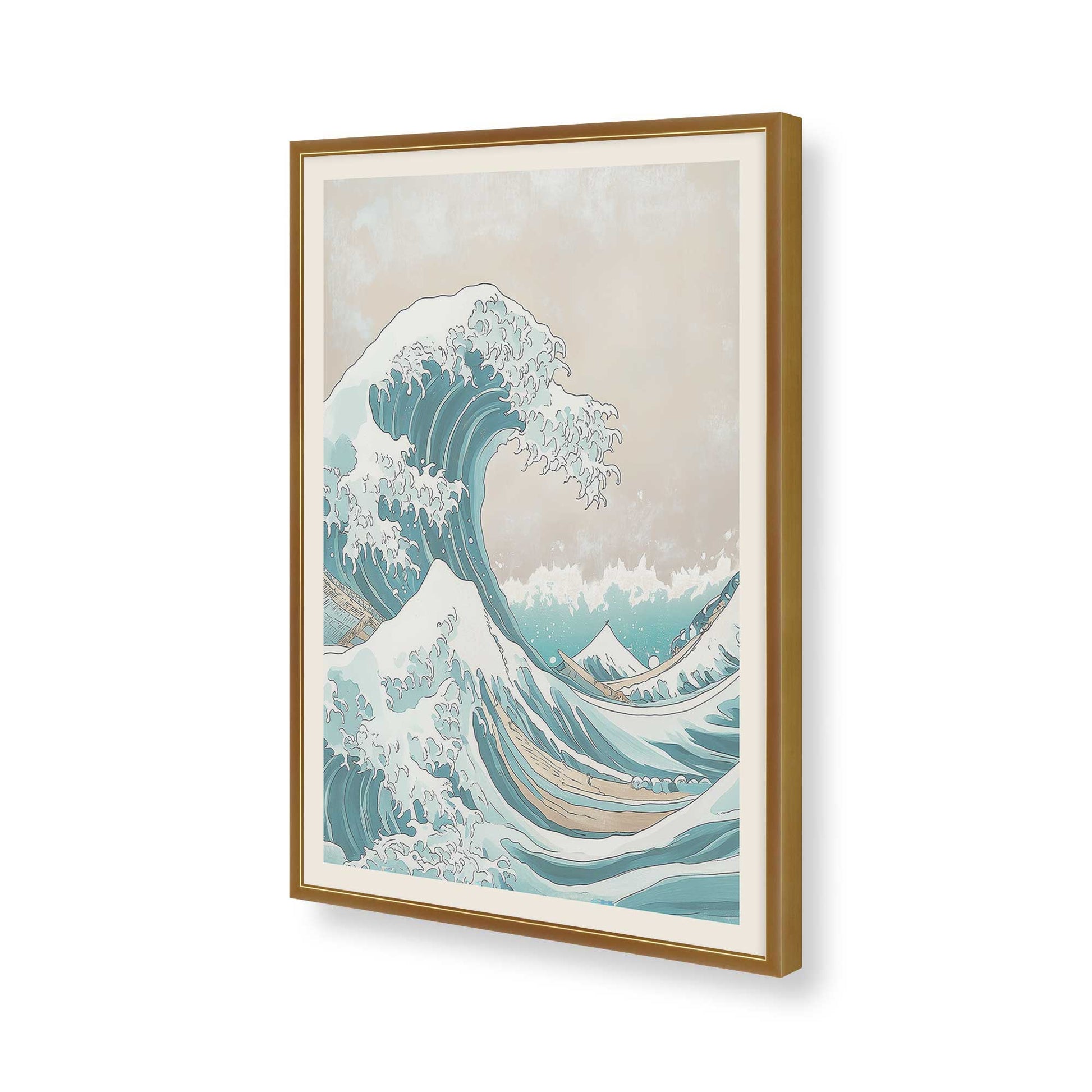 [Color:Polished Gold], Picture of art in a Polished Gold frame of the corner