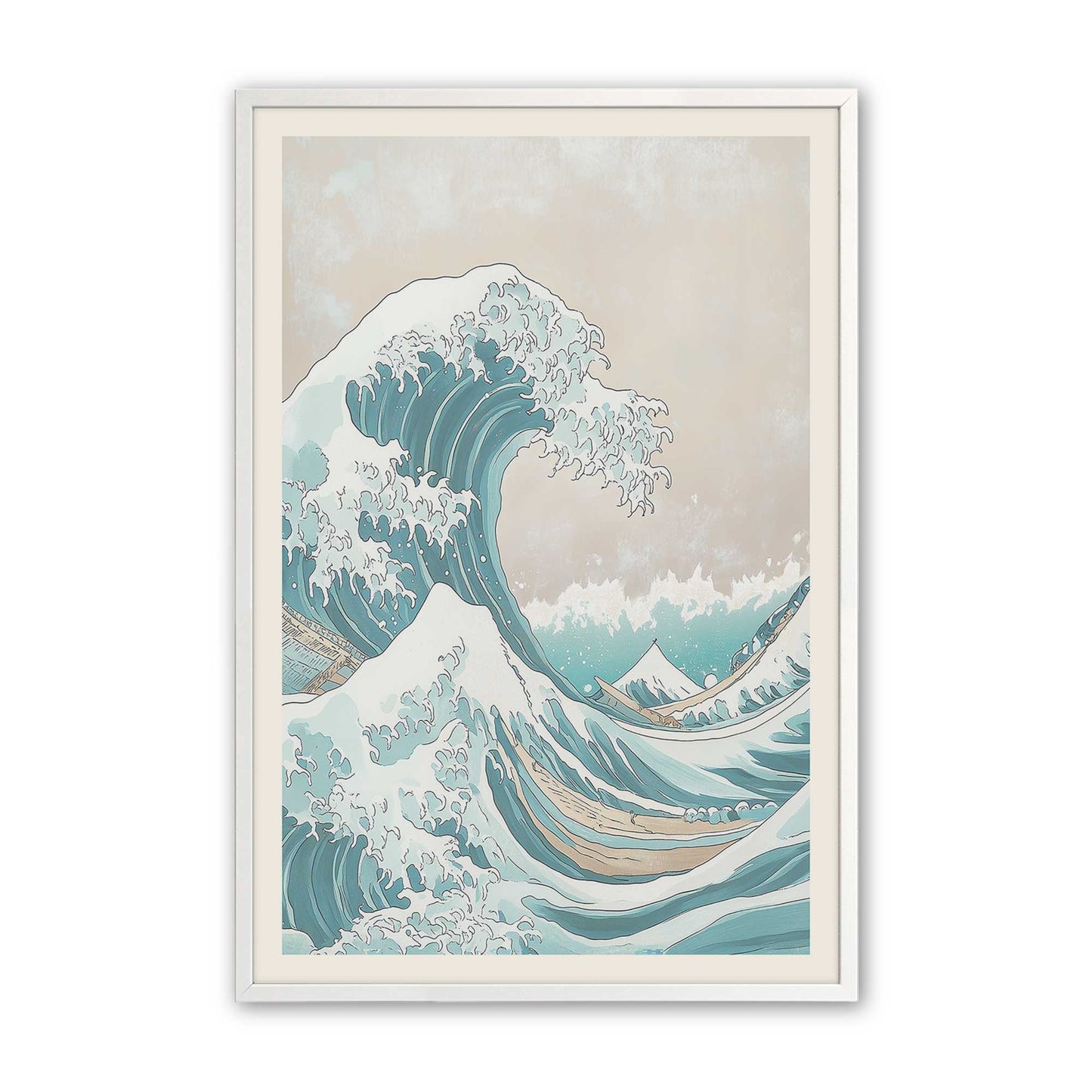 [Color:Opaque White], Picture of art in a Opaque White frame