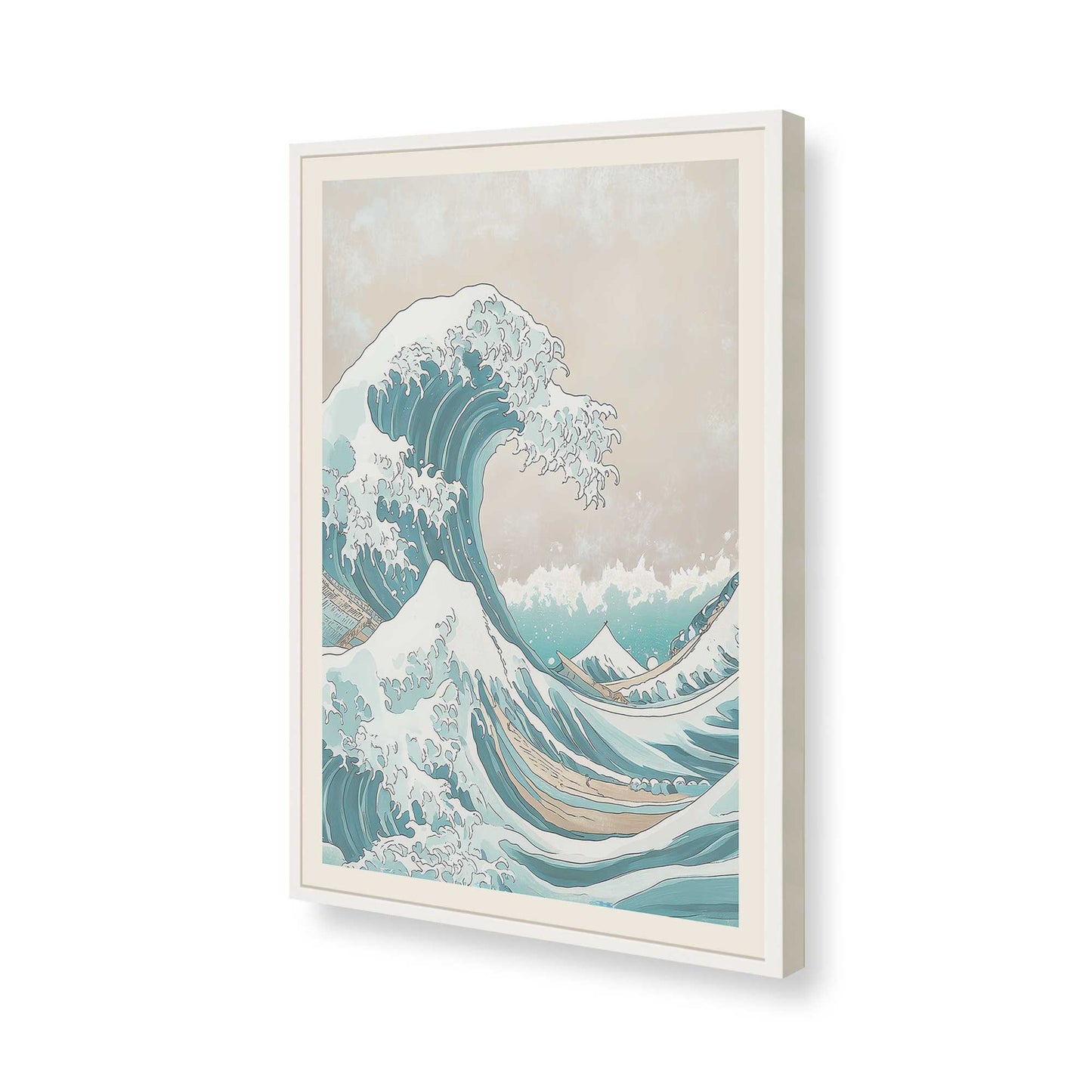 [Color:Opaque White], Picture of art in a Opaque White frame of the corner