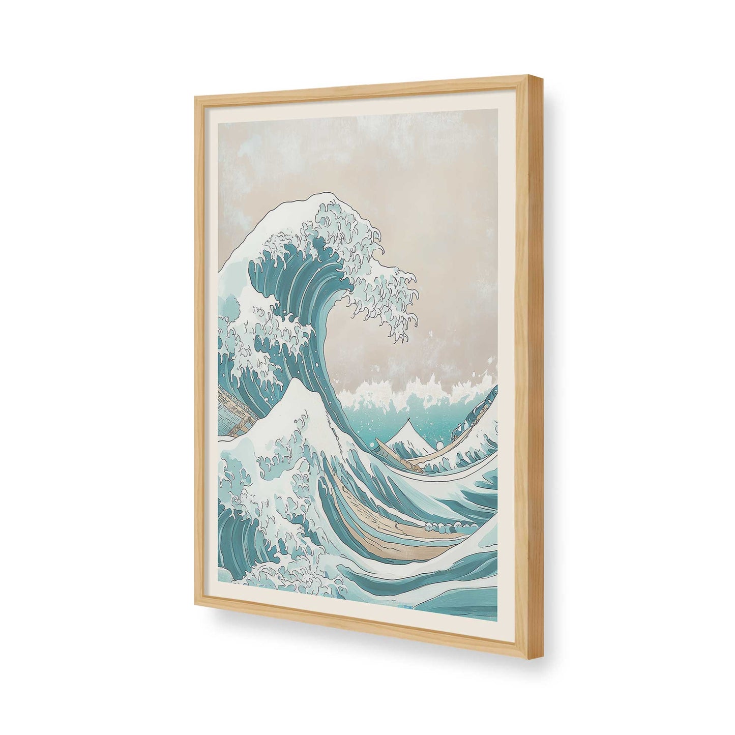 [Color:American Maple], Picture of art in a American Maple frame of the corner