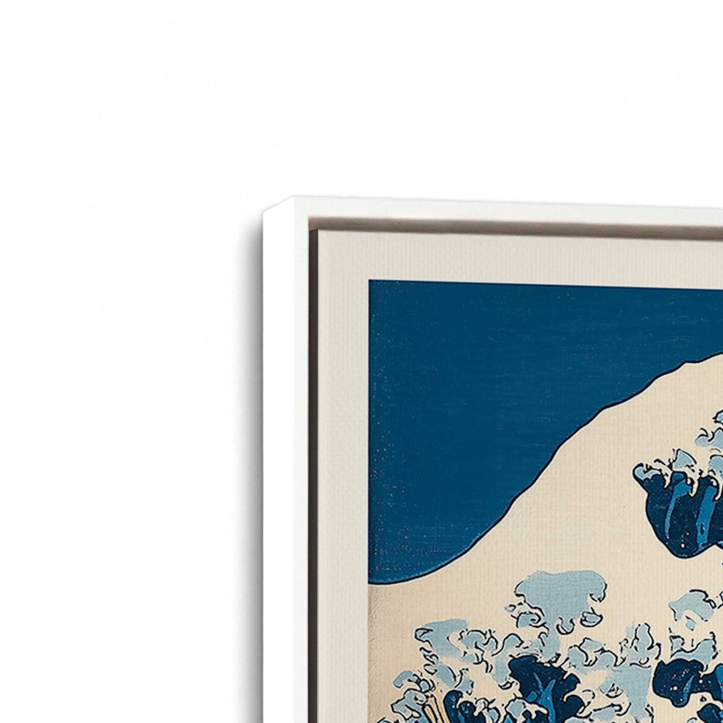 [Color:Opaque White], Picture of art in a White frame at an angle
