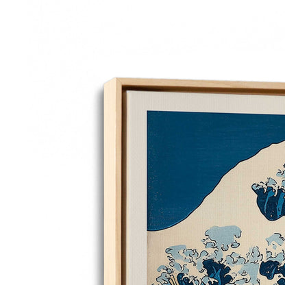 [Color:American Maple], Picture of art in a American Maple frame at an angle