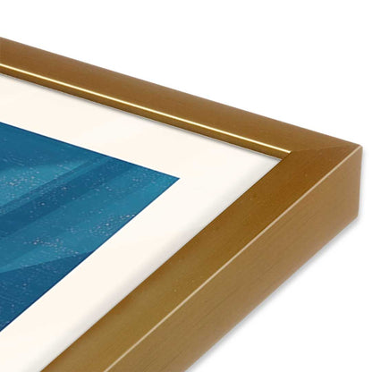 [Color:Polished Gold], Picture of art in a Polished Gold frame at an angle