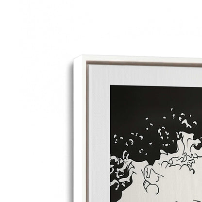 [Color:Opaque White], Picture of art in a White frame at an angle