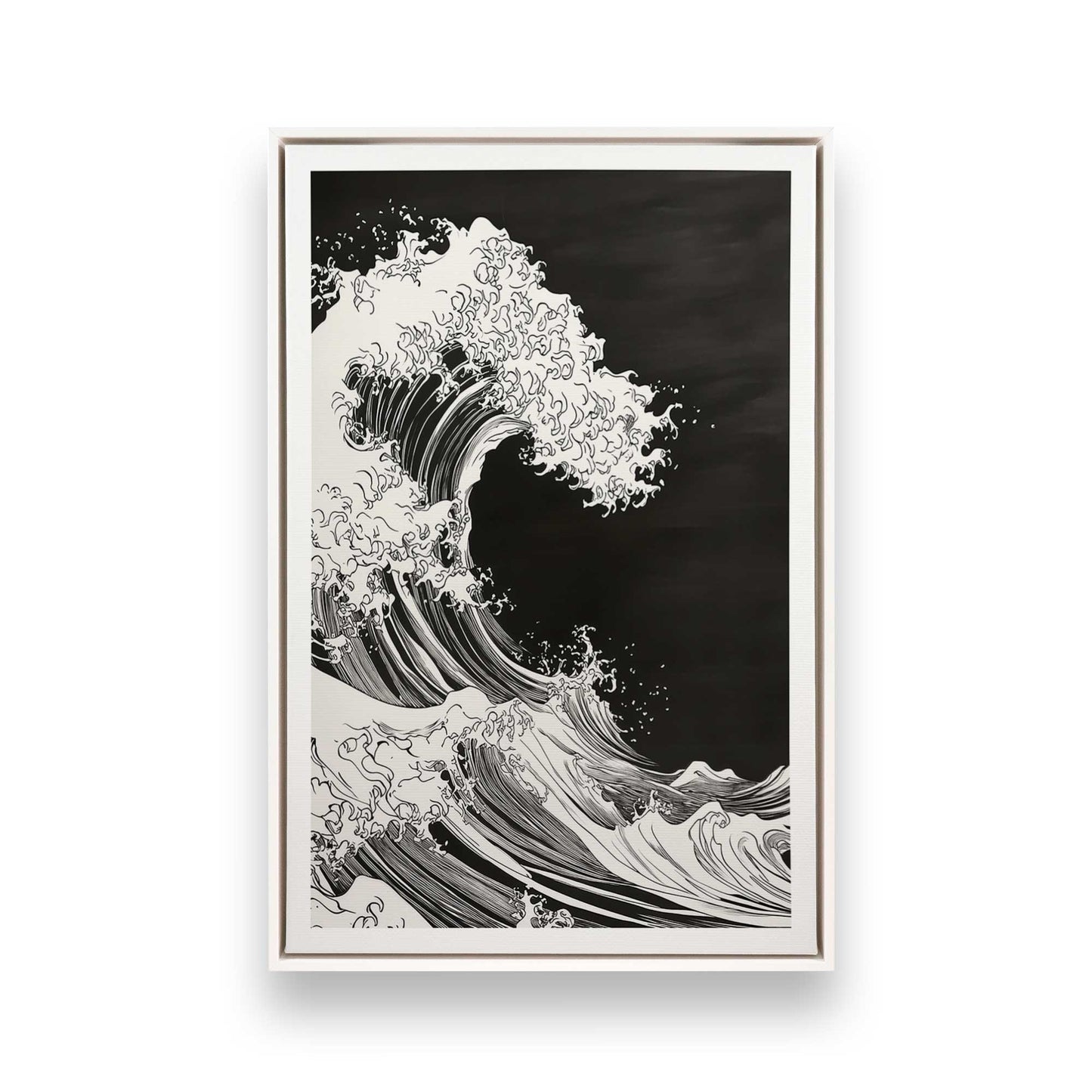 [Color:Opaque White], Picture of art in a White frame