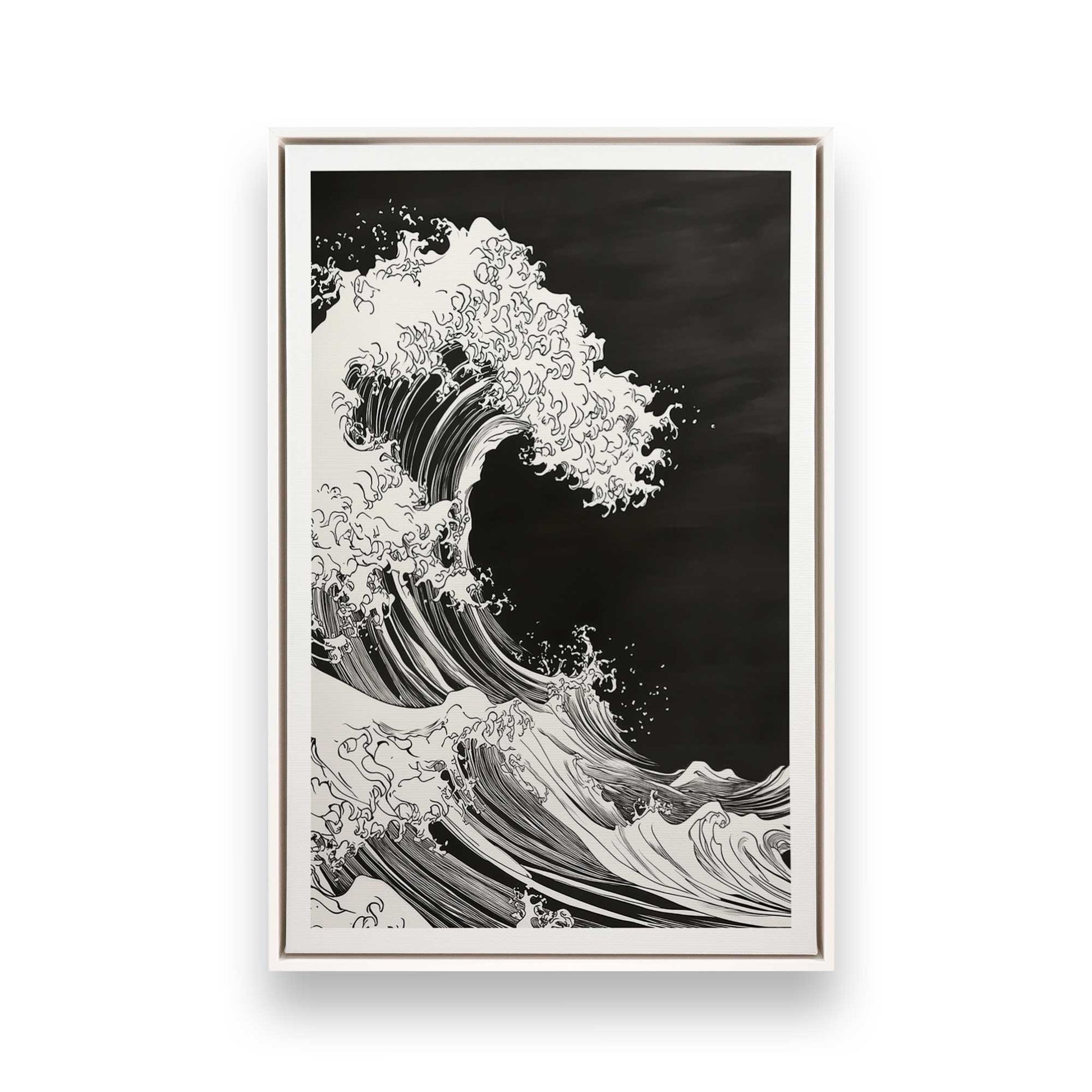 [Color:Opaque White], Picture of art in a White frame