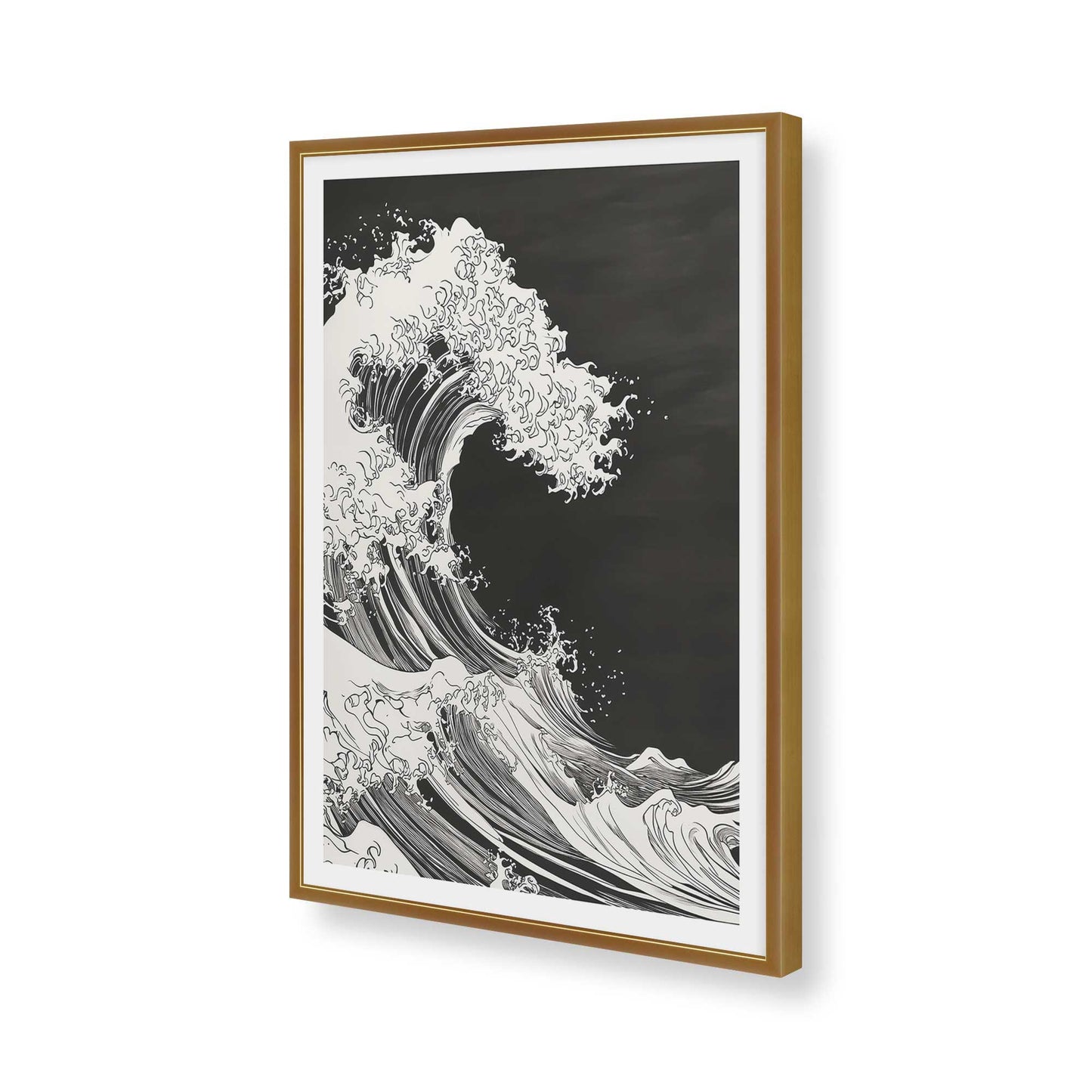 [Color:Polished Gold], Picture of art in a Polished Gold frame of the corner