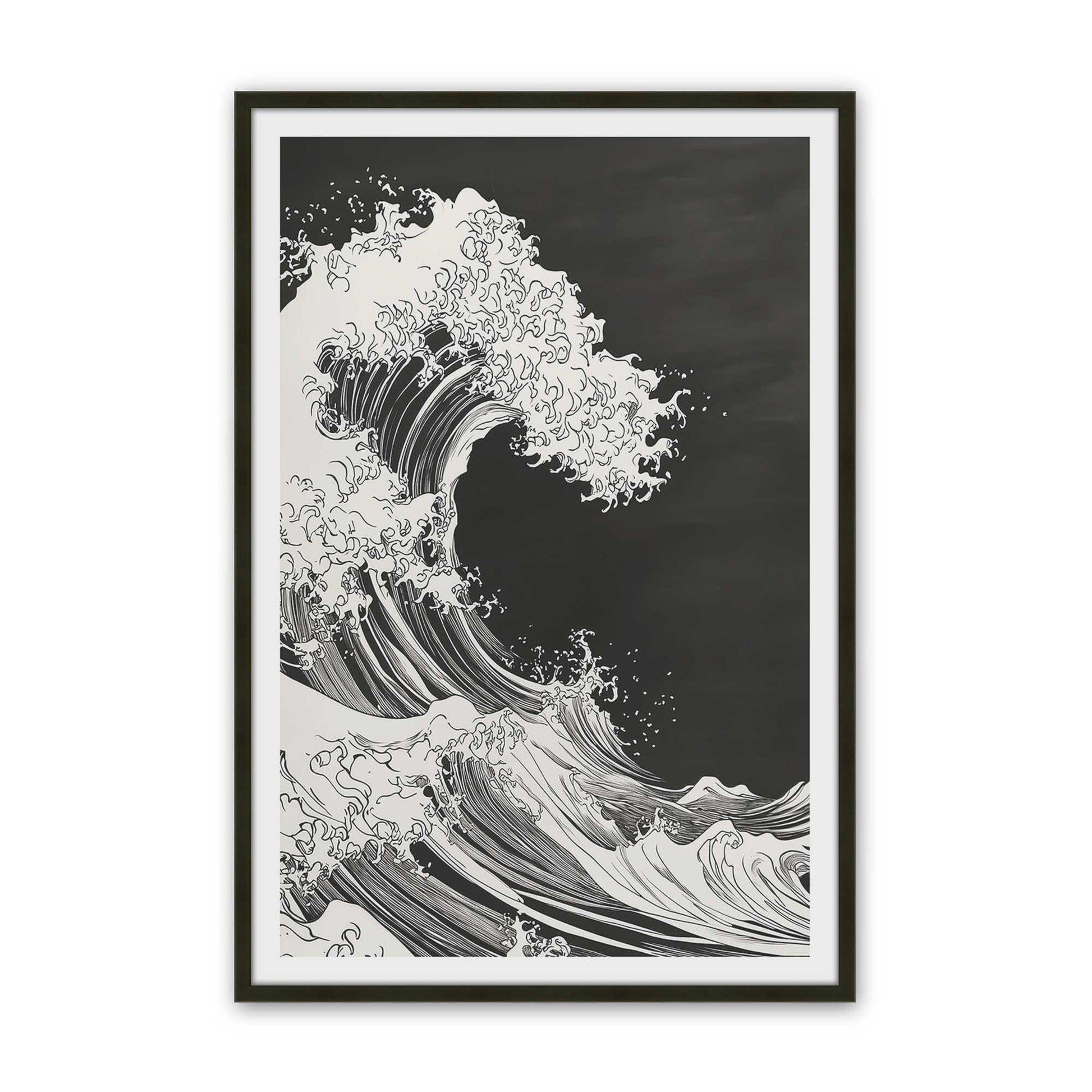 [Color:Satin Black], Picture of art in a Satin Black frame