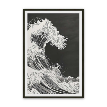 [Color:Satin Black], Picture of art in a Satin Black frame