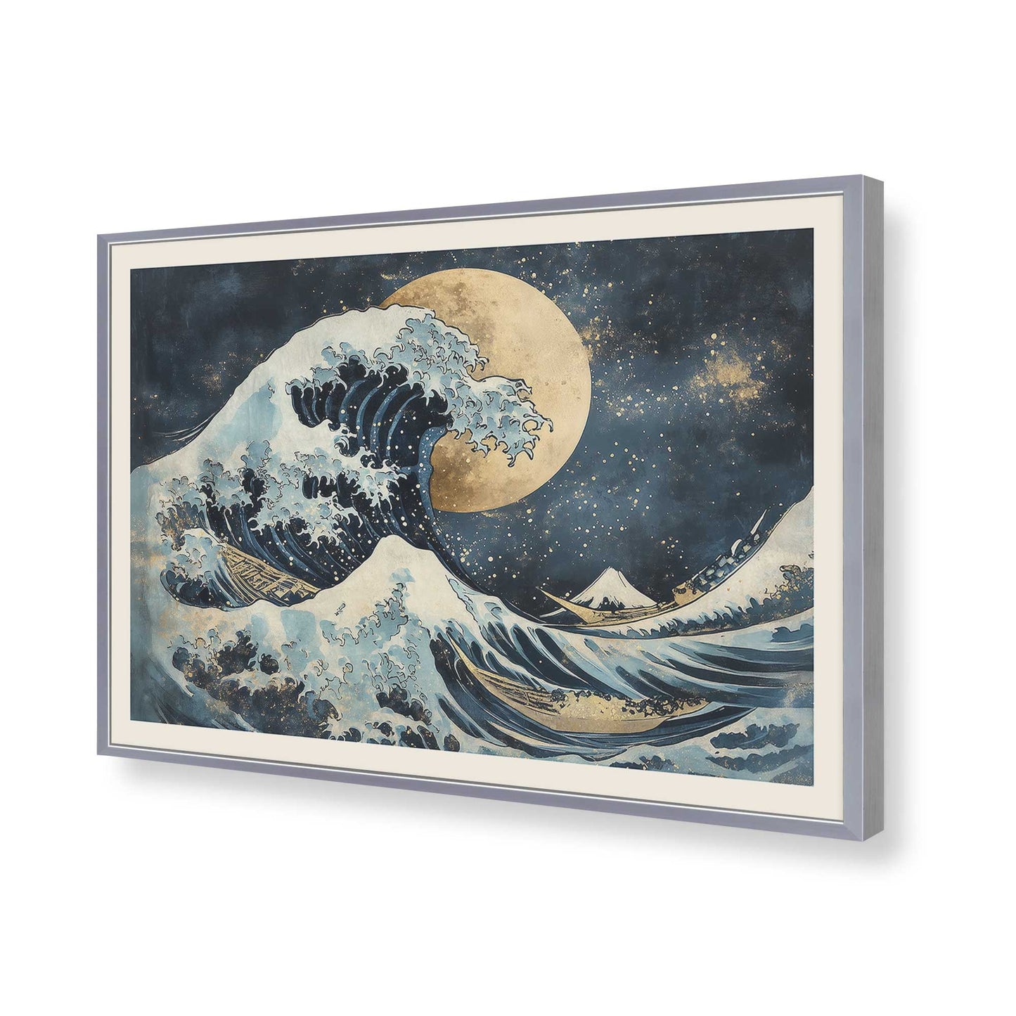 [Color:Polished Chrome], Picture of art in a Polished Chrome frame of the corner