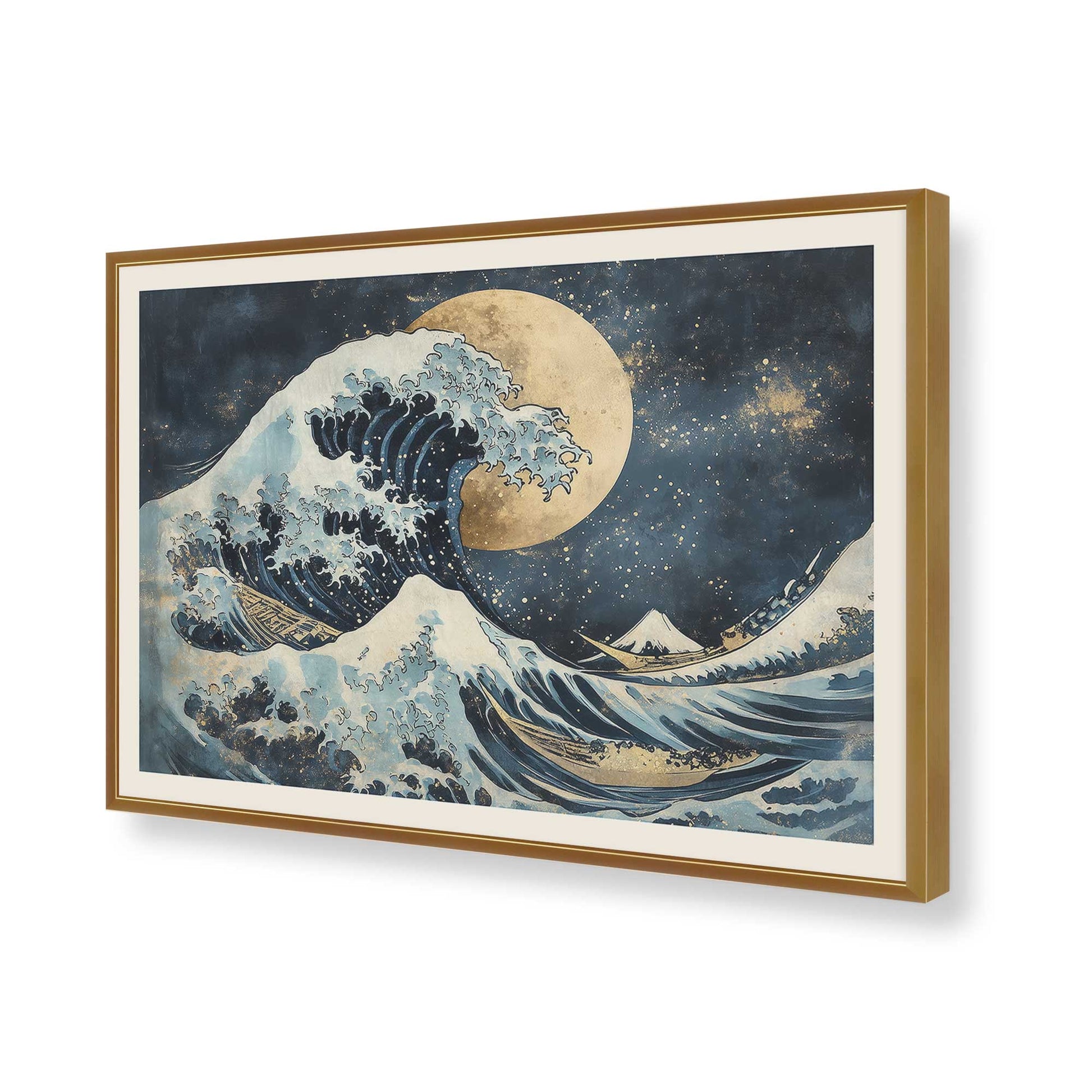 [Color:Polished Gold], Picture of art in a Polished Gold frame of the corner