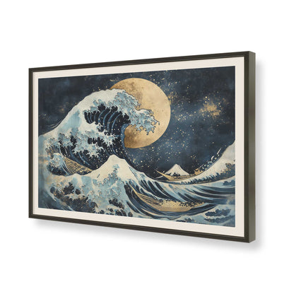 [Color:Satin Black], Picture of art in a Satin Black frame of the corner