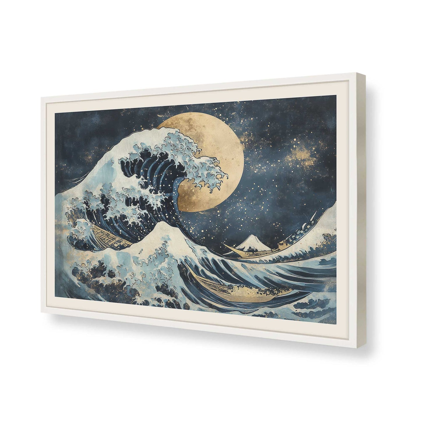 [Color:Opaque White], Picture of art in a Opaque White frame of the corner